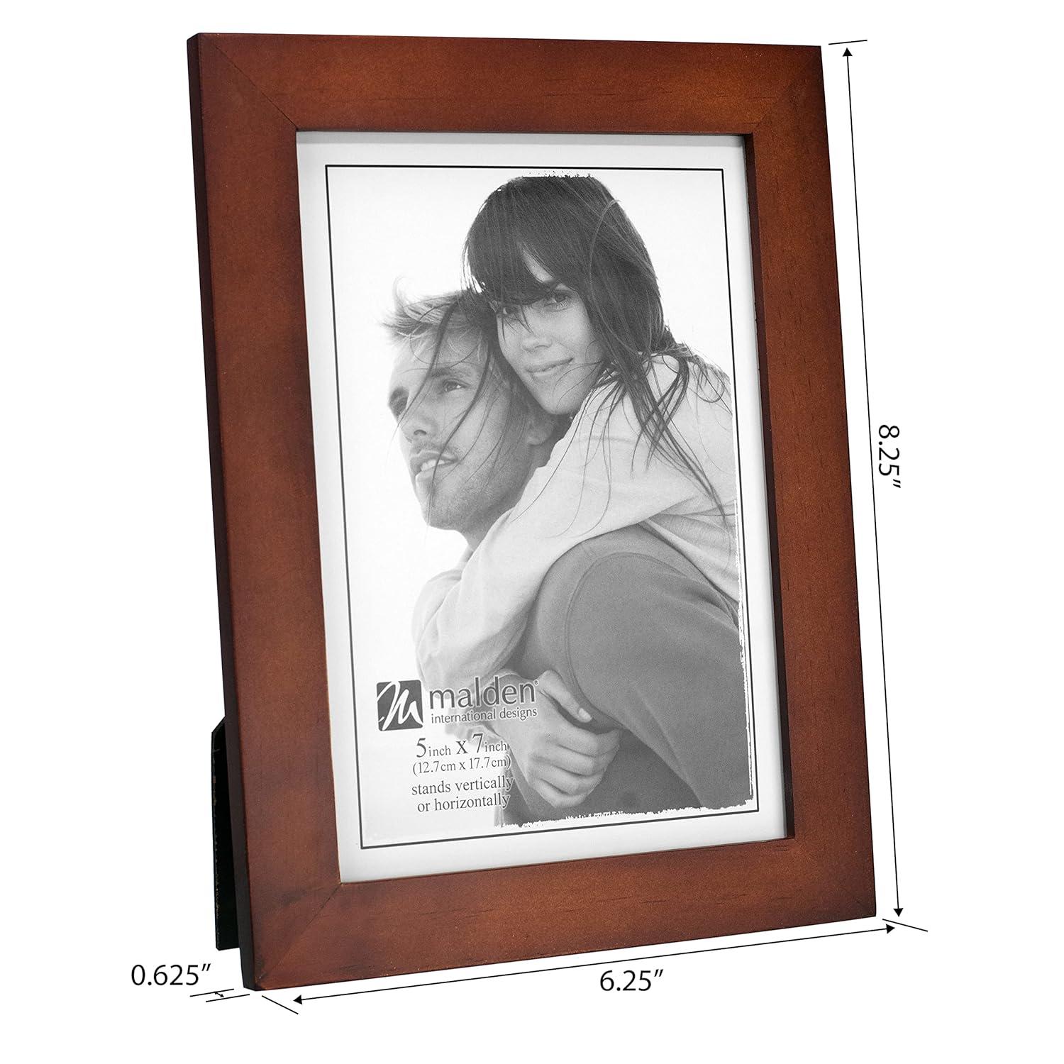 Malden Linear Dark Walnut 5x7 Frame