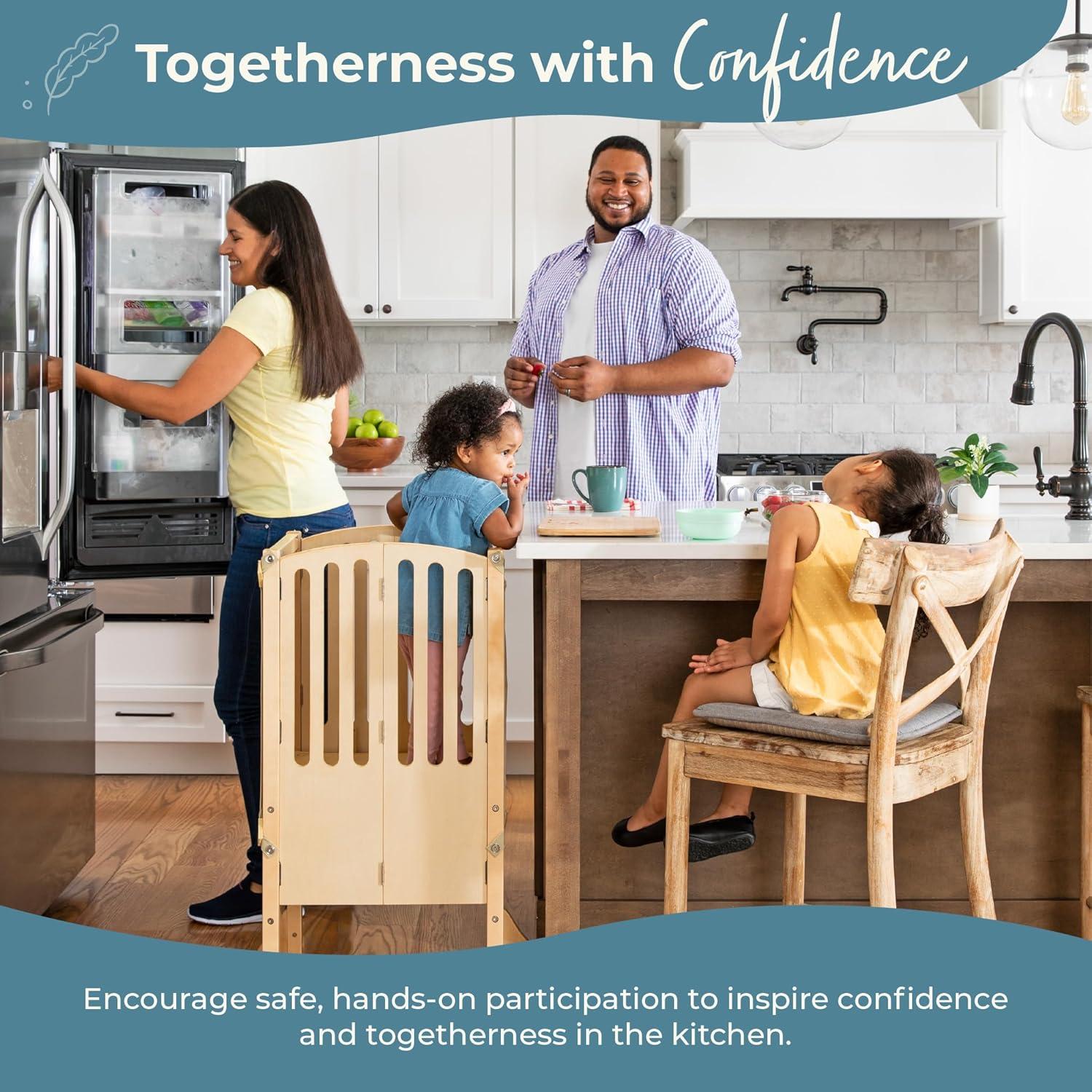 Guidecraft Contemporary Kitchen Helper Foldable Step Stool