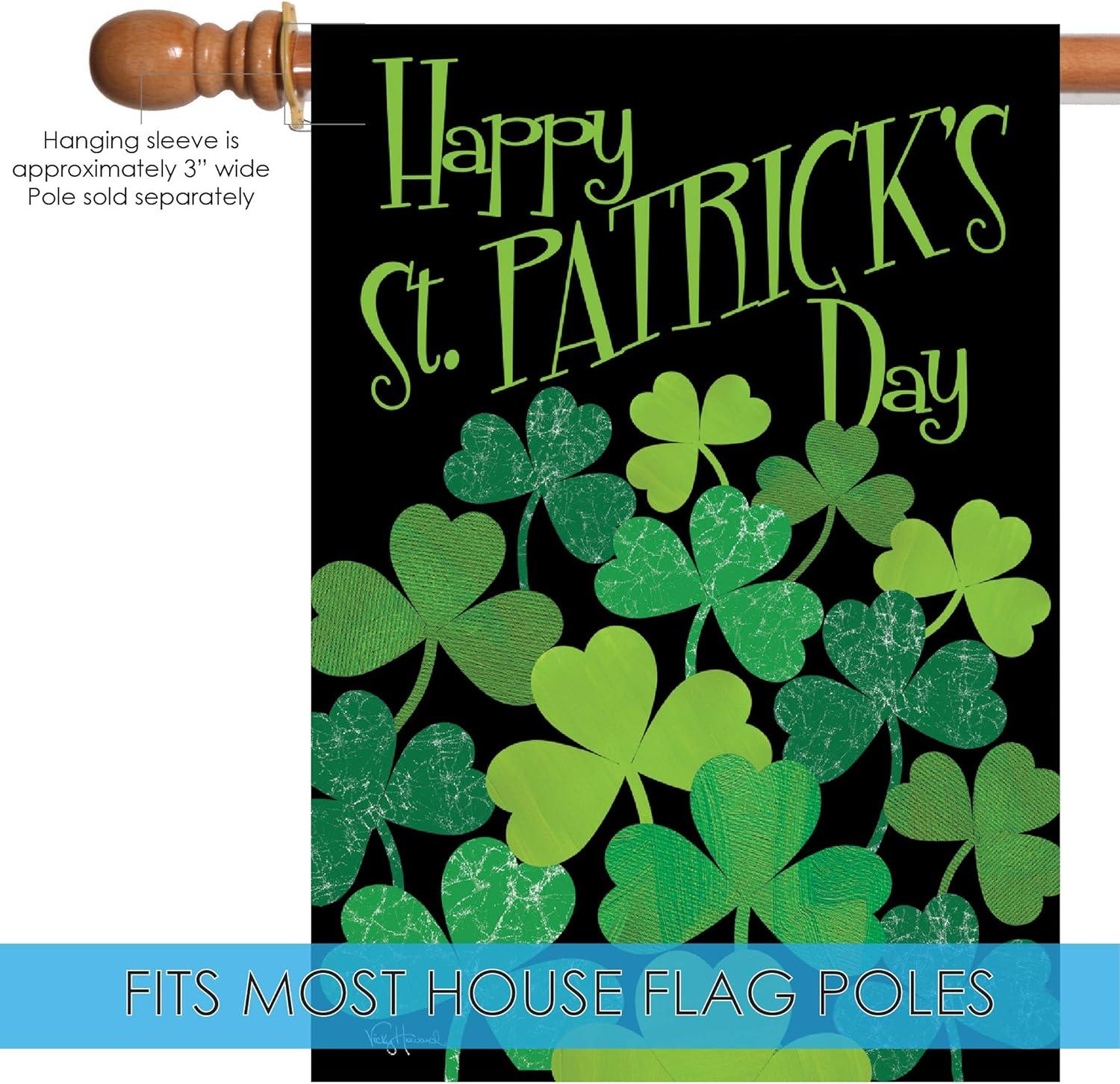 Toland Home Garden Shamrocks St Pats St Patricks Day Flag Double Sided 28x40 Inch