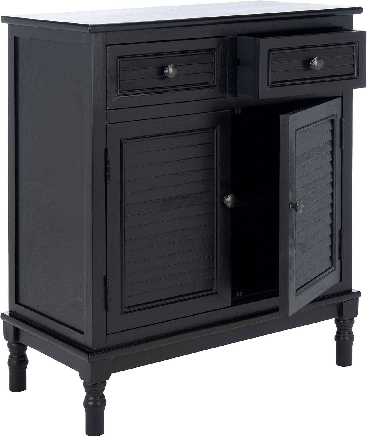 SAFAVIEH Tate 2-Drawer 2-Door Sideboard Black