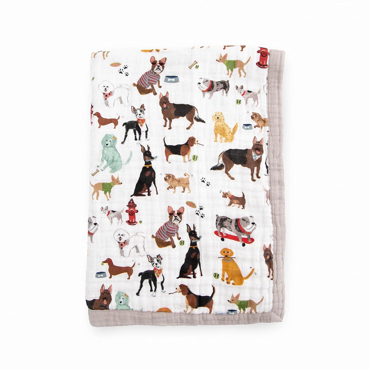 Little Unicorn Cotton Muslin Baby Receiving Quilt - Woof