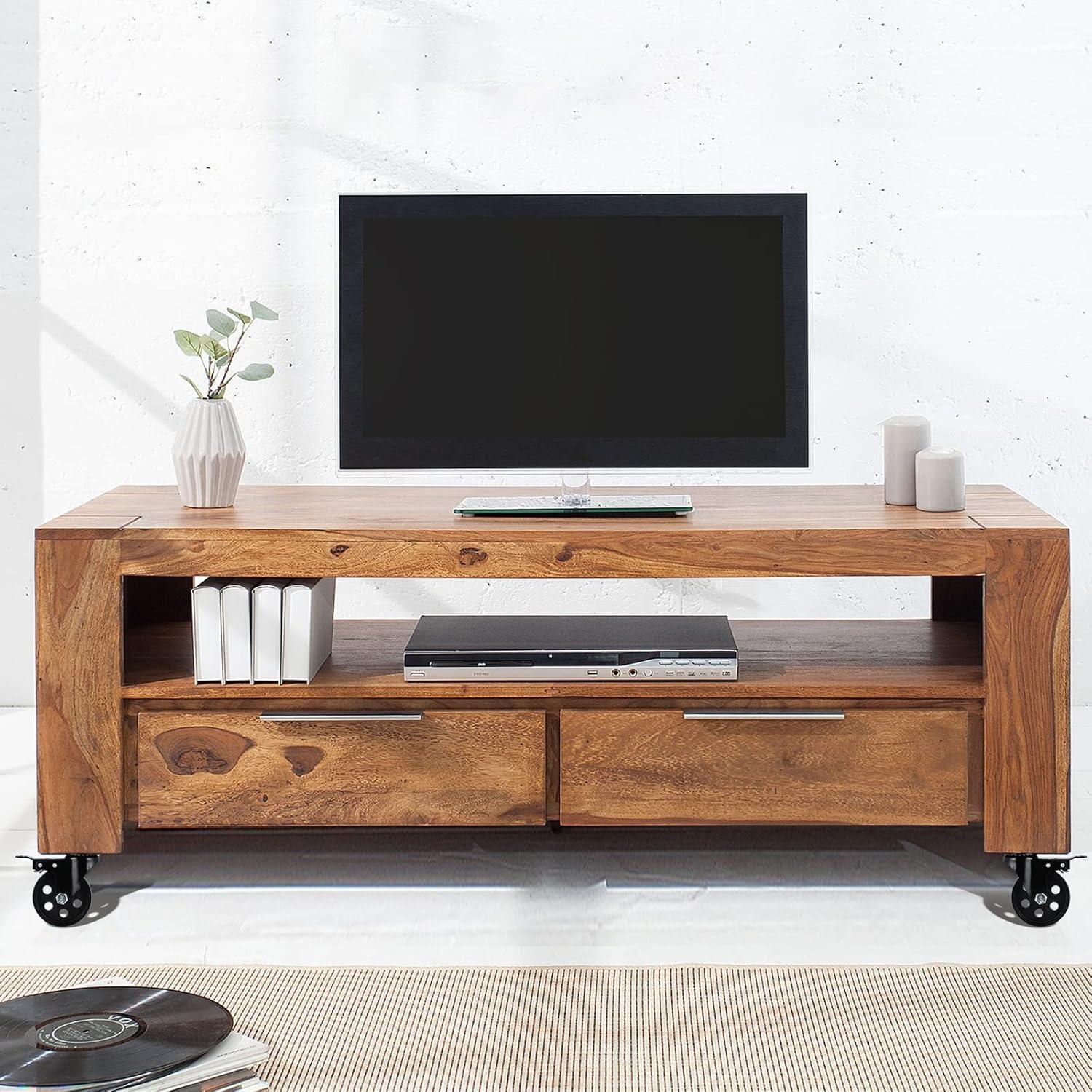 Skelang 3” Plate Caster Wheel, Cast Iron Swivel Plate Casters with Dual Locking for Vintage TV Stand, Coffee Table, Welding Cart, Total Load Capacity 1080Lbs, Pack of 4