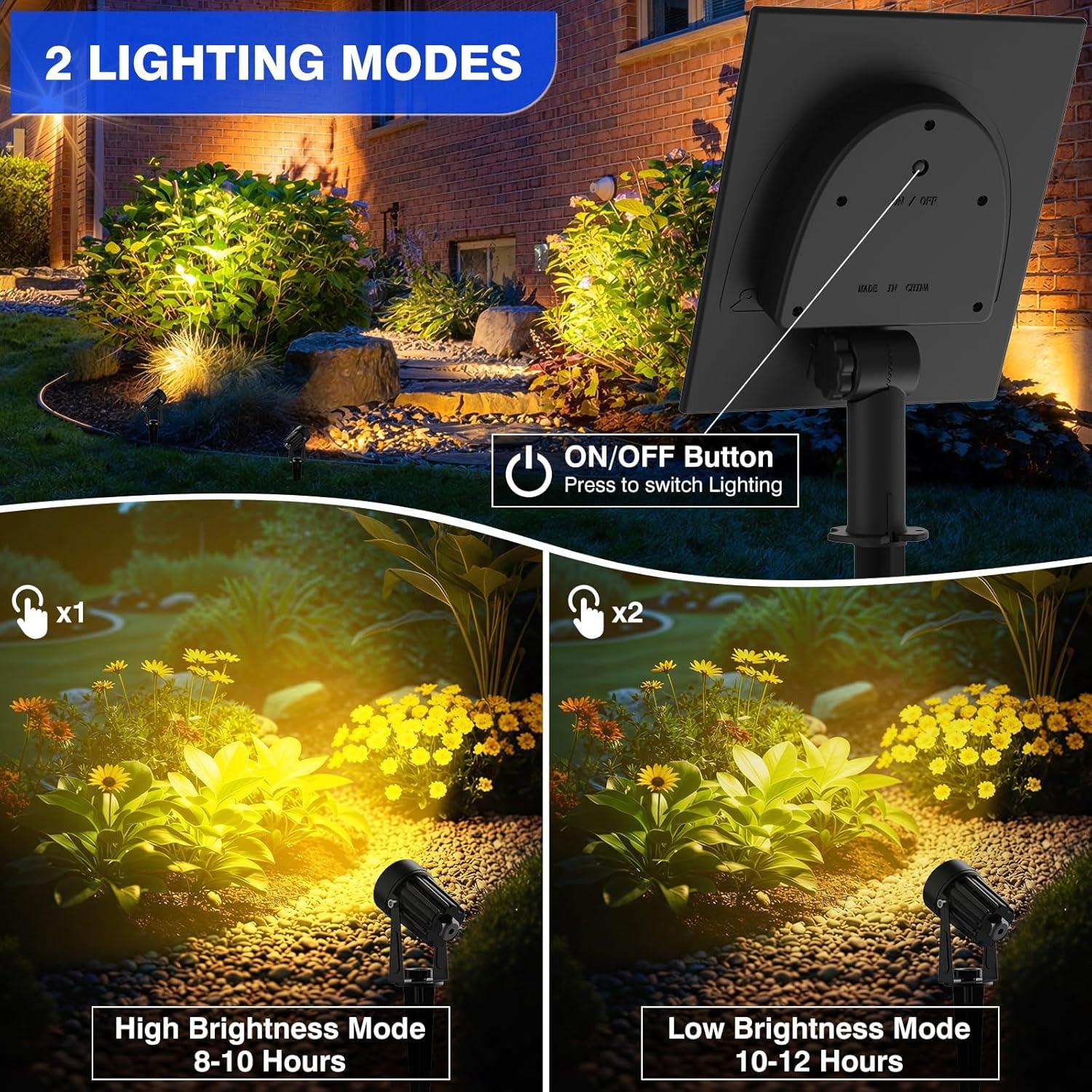 outdoors Solar Spotlights IP65 LED Lights Outdoor Landscaped Courtyard Garden Solar lamp