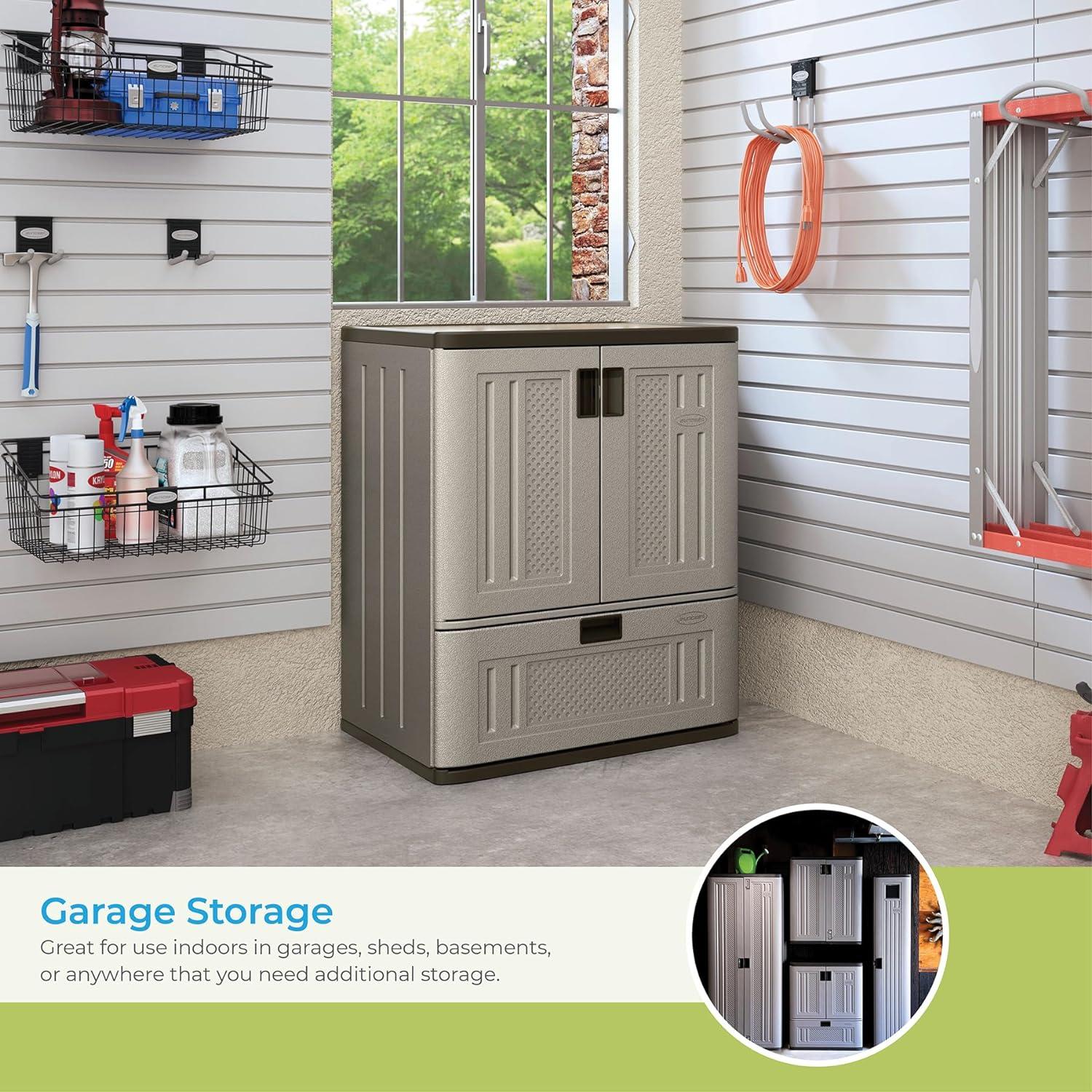 Suncast Garage Storage Resin Single Storage Cabinet ( 36'' H x 30'' W x 20'' D)