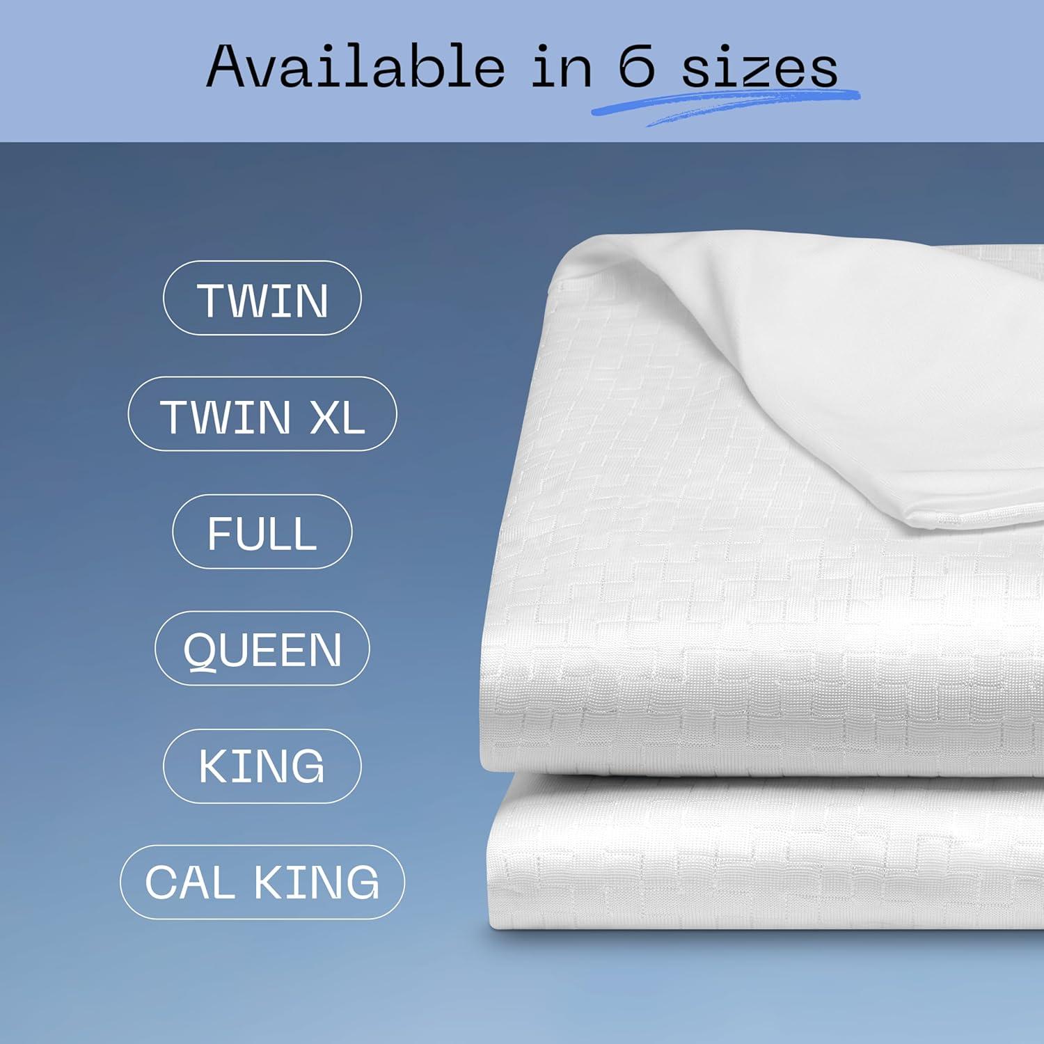 Coop Home Goods Ultra-Cool Waterproof Mattress Protector, King, Cooling Mattress Protector, Machine Washable Cooling Bed Cover, Whisper Quiet Waterproof Bed Cover, King (78x80)