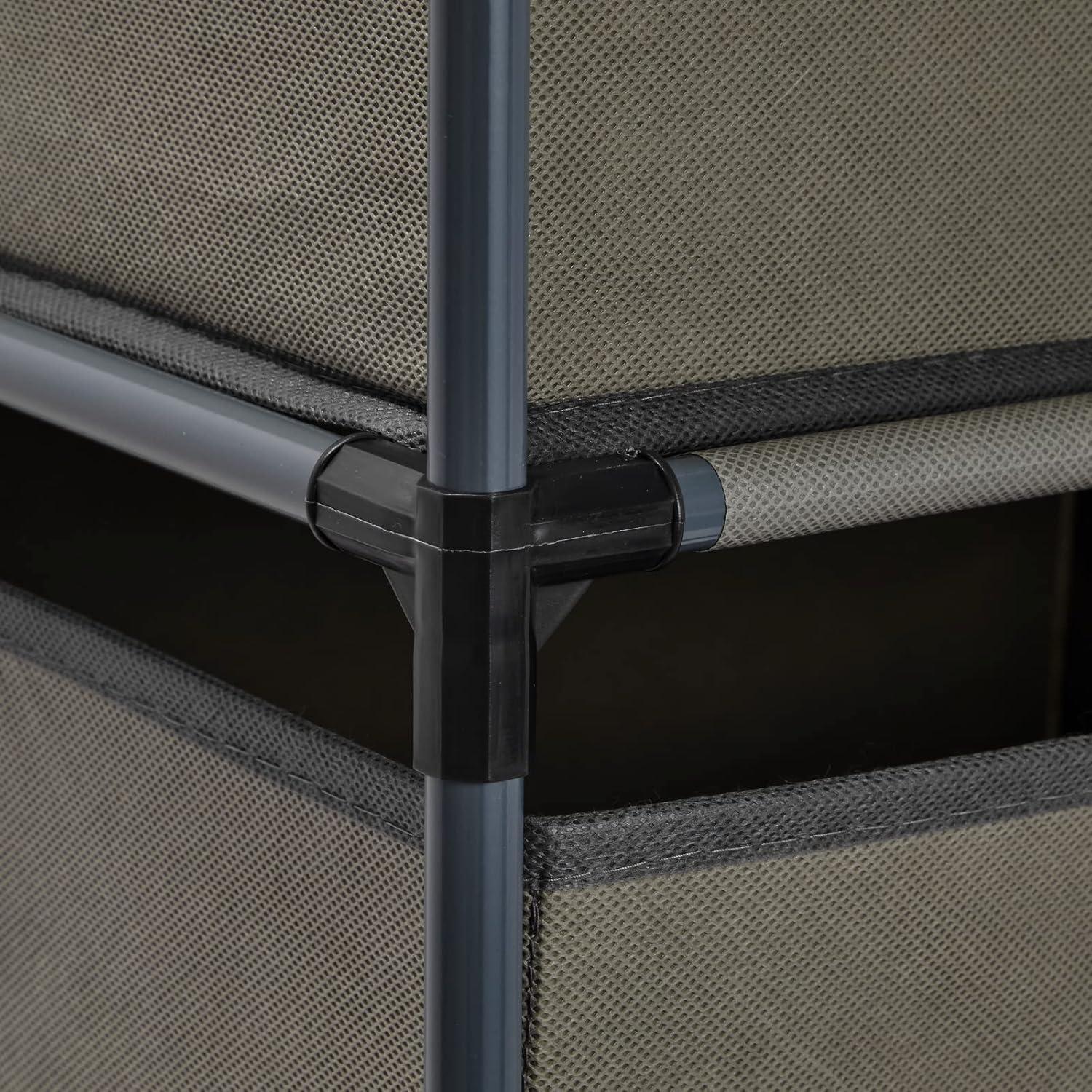 Juvale 4-Tier Tall Closet Dresser with Drawers - Clothes Organizer and Small Fabric Storage for Bedroom (Gray)