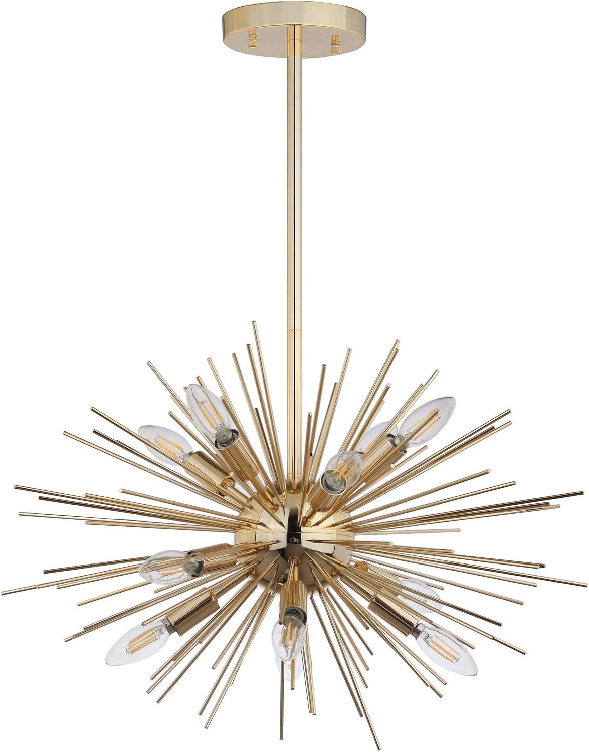 Zadie Sunburst Sputnik Pendant - Gold - Safavieh.