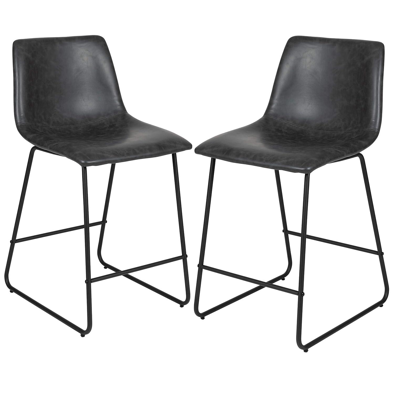 Flash Furniture Ringel Upholstered Counter Stool with Metal Frame