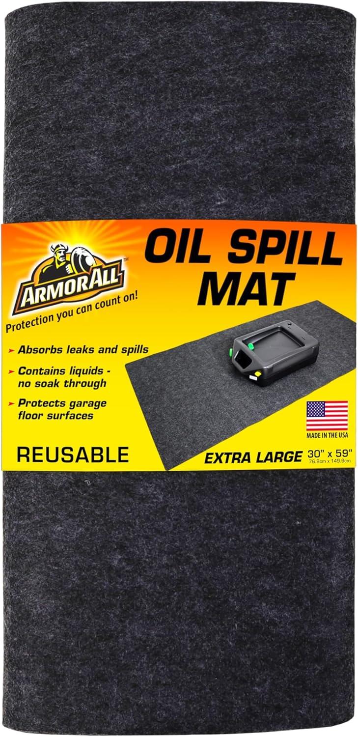 Charcoal Waterproof Reusable Oil Spill Mat 30" x 60"