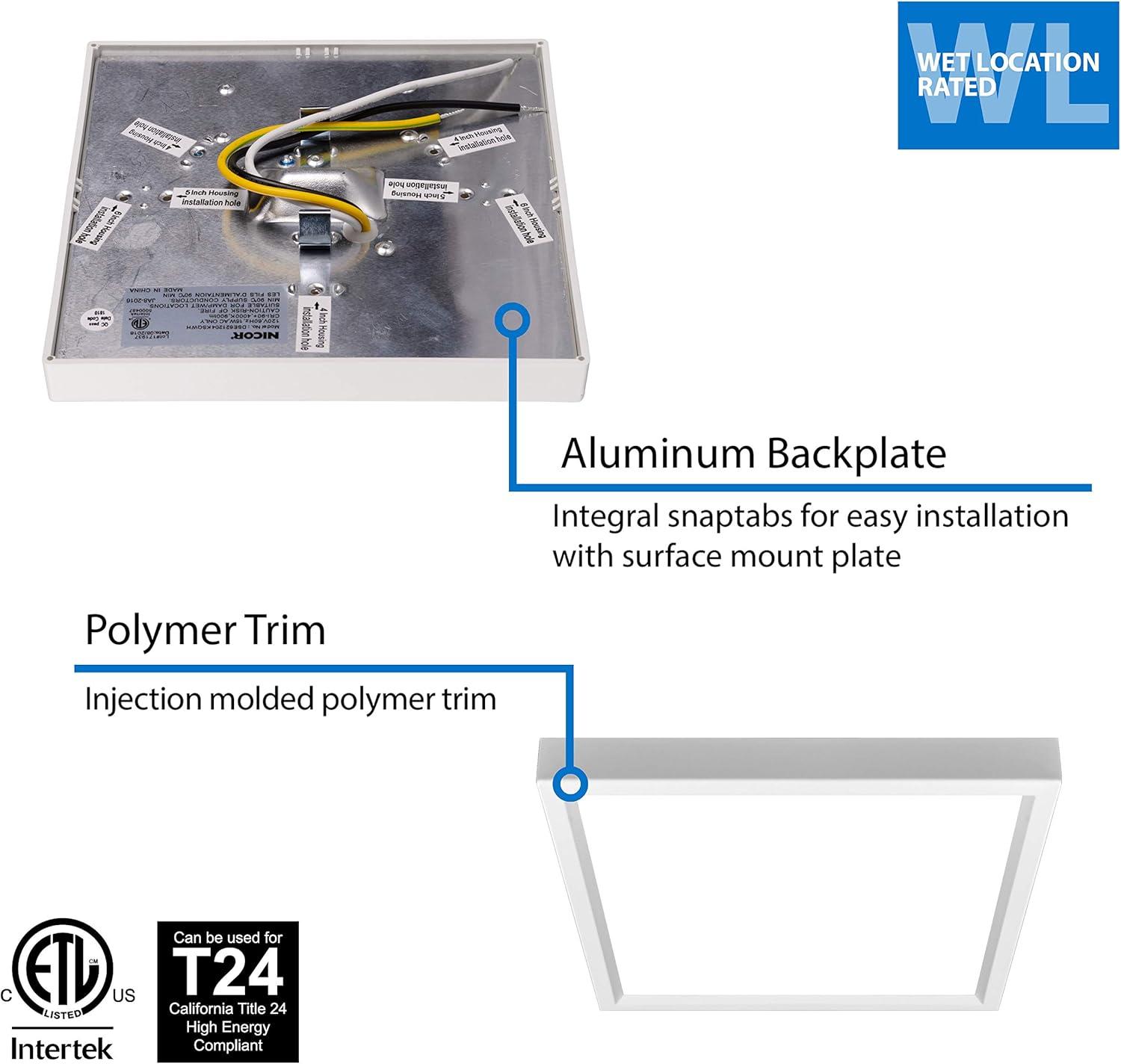 White Matte Aluminum Square LED Downlight