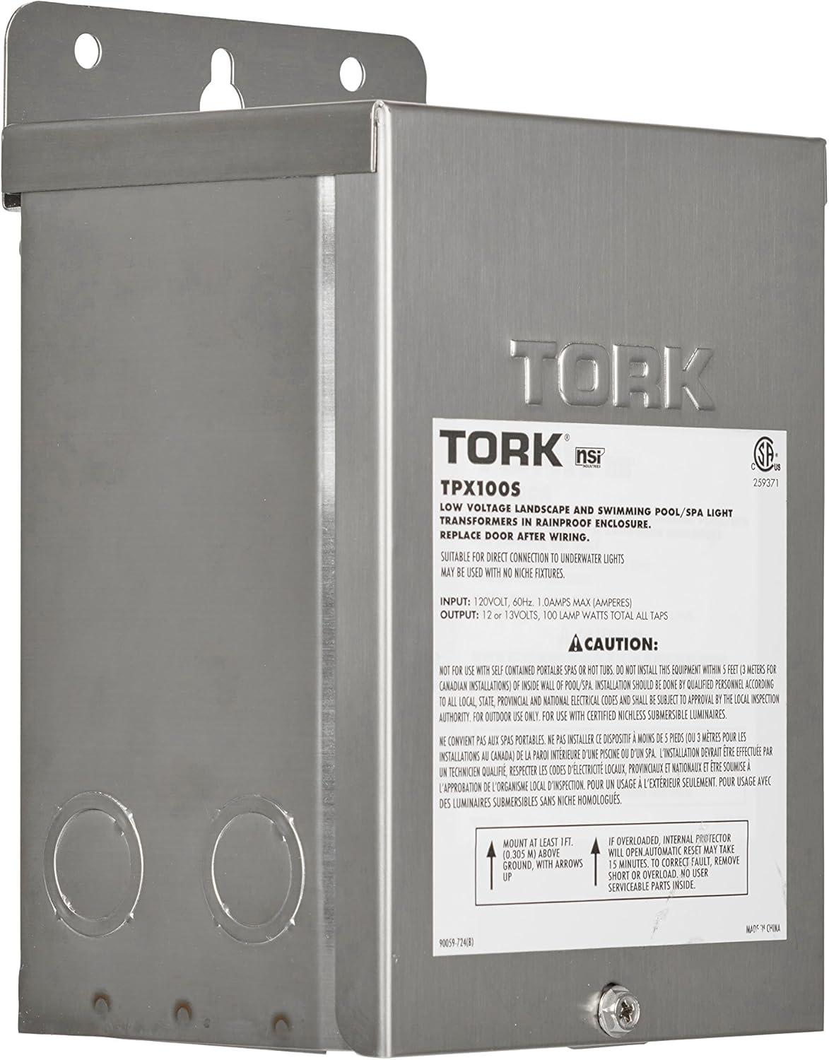 Tork 100-Watt Stainless Steel Low Voltage Transformer