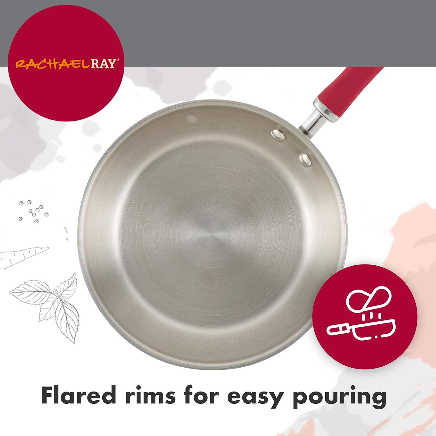 Rachael Ray Rachael Ray Create Delicious Stainless Steel Cookware Induction Pots and Pans Set, 10 Piece