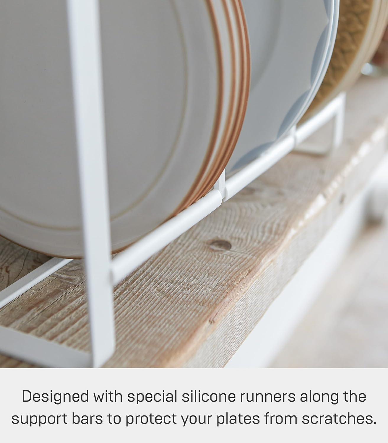 Yamazaki Tosca Wide White Dish Storage Rack