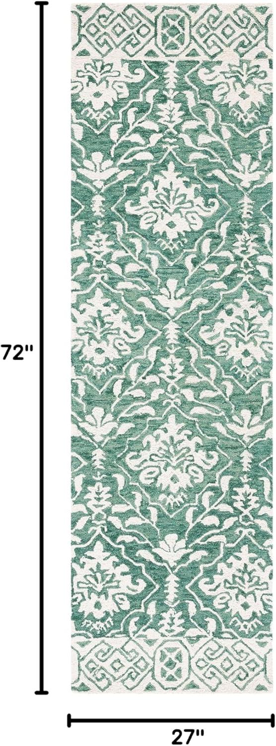 Dip Dye DDY901 Hand Tufted Indoor Runner - Blue/Ivory - 2'3"x6' - Safavieh