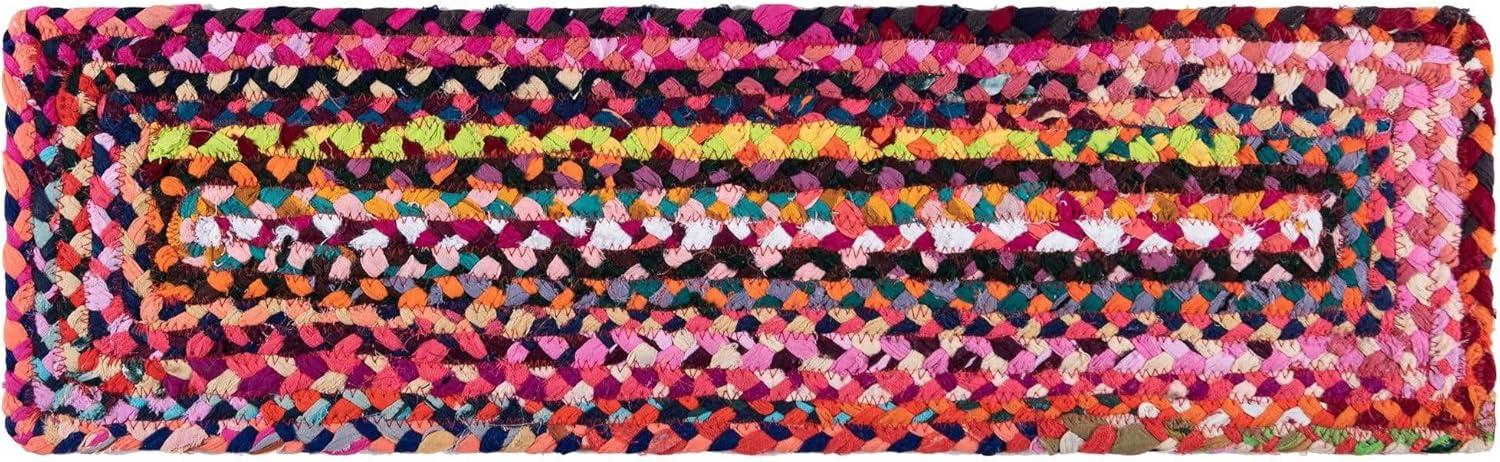 Unique Loom Braided Chindi Collection Area Rug - Layer (8'  x 11' Rectangle Multi/Blue)