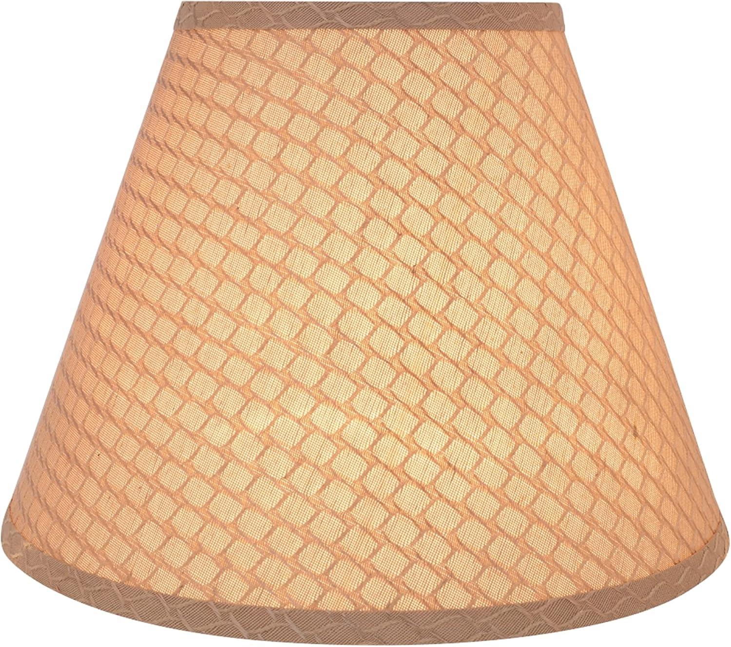 Aspen Creative 32624 Transitional Hardback Empire Shaped Spider Construction Lamp Shade in Sand Yellow, 12" wide (6" x 12" x 9")