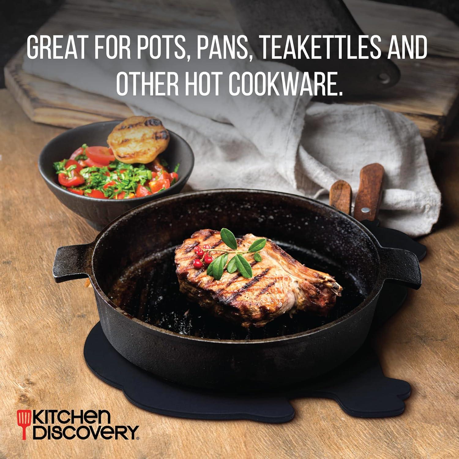 Cat-Shaped Silicone Trivet - Protect Countertops and Tables from Heat Damage with Adorable Kitty Decor - Heat-Resistant up to 300°F