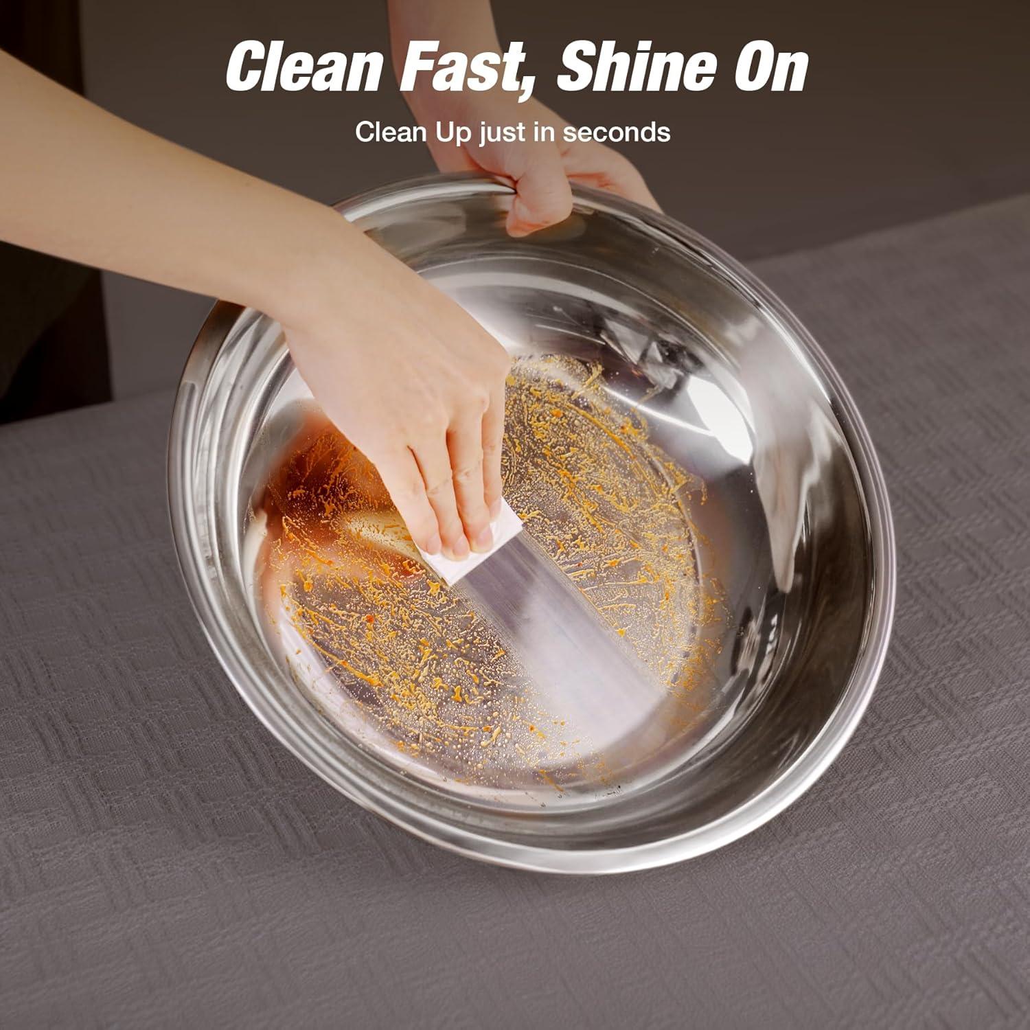 WARMOUNTS Chafing Dish Buffet Set, 5QT 4 Pack Gold Accent Stainless Steel Chafers and Buffet Warmers Sets with Glass Lid & Lid Holder for Parties Catering Events Weddings Banquets