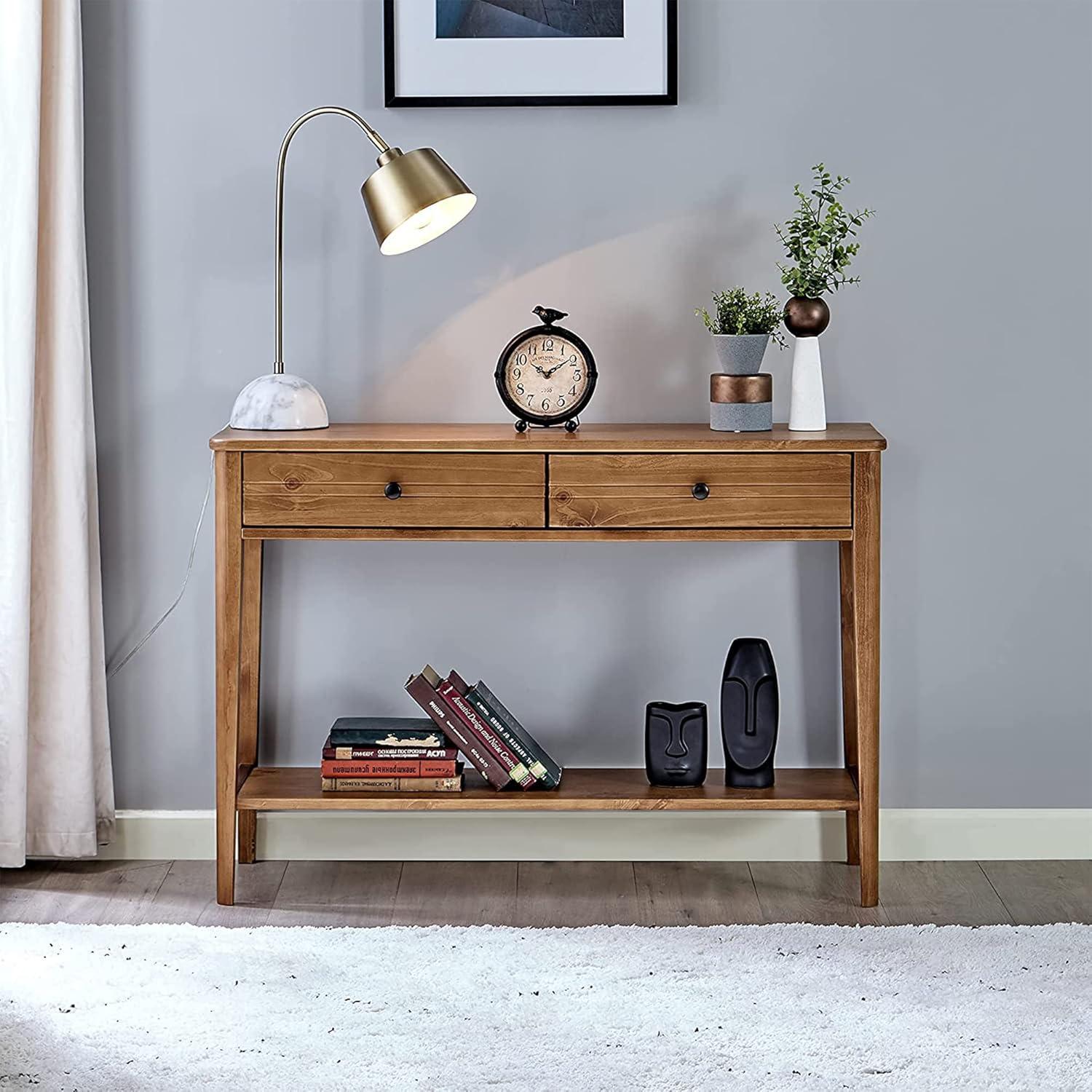 Solid Wood 2 - Drawer End Table