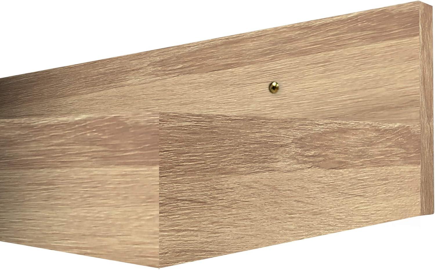 72" Picture Ledge Wall Shelf Driftwood Gray - InPlace: Modern Photo Display, MDF Floating Ledge