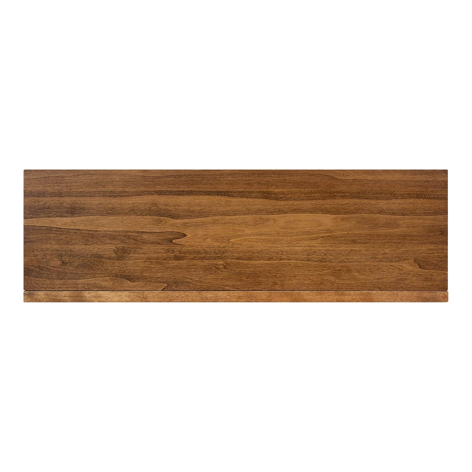 25" x 28" Rigby Wood Decorative Wall Shelf Rustic Brown/Black - Kate & Laurel All Things Decor: 3-Tier Storage