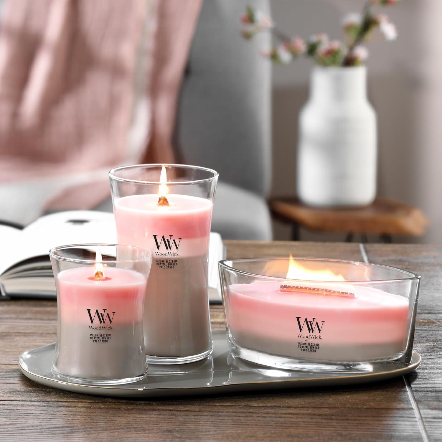 WoodWick Medium Hourglass Trilogy Scented Candle, Shorleine, 9.7 oz
