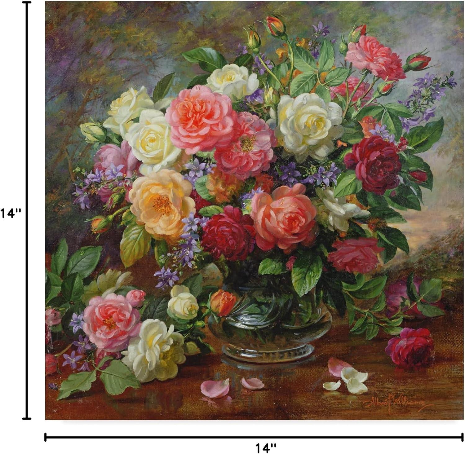 Trademark Fine Art -Albert Williams 'Roses - The Perfection of Summer' Canvas Art