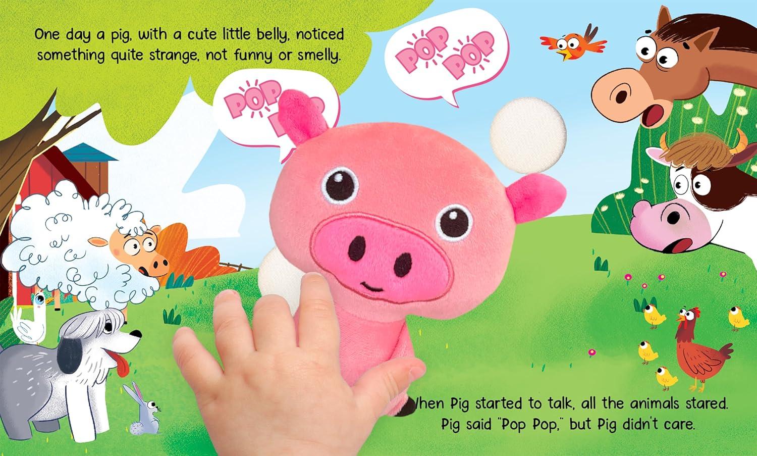 Farm Friends Pink Plush Pig Board Book for Kids