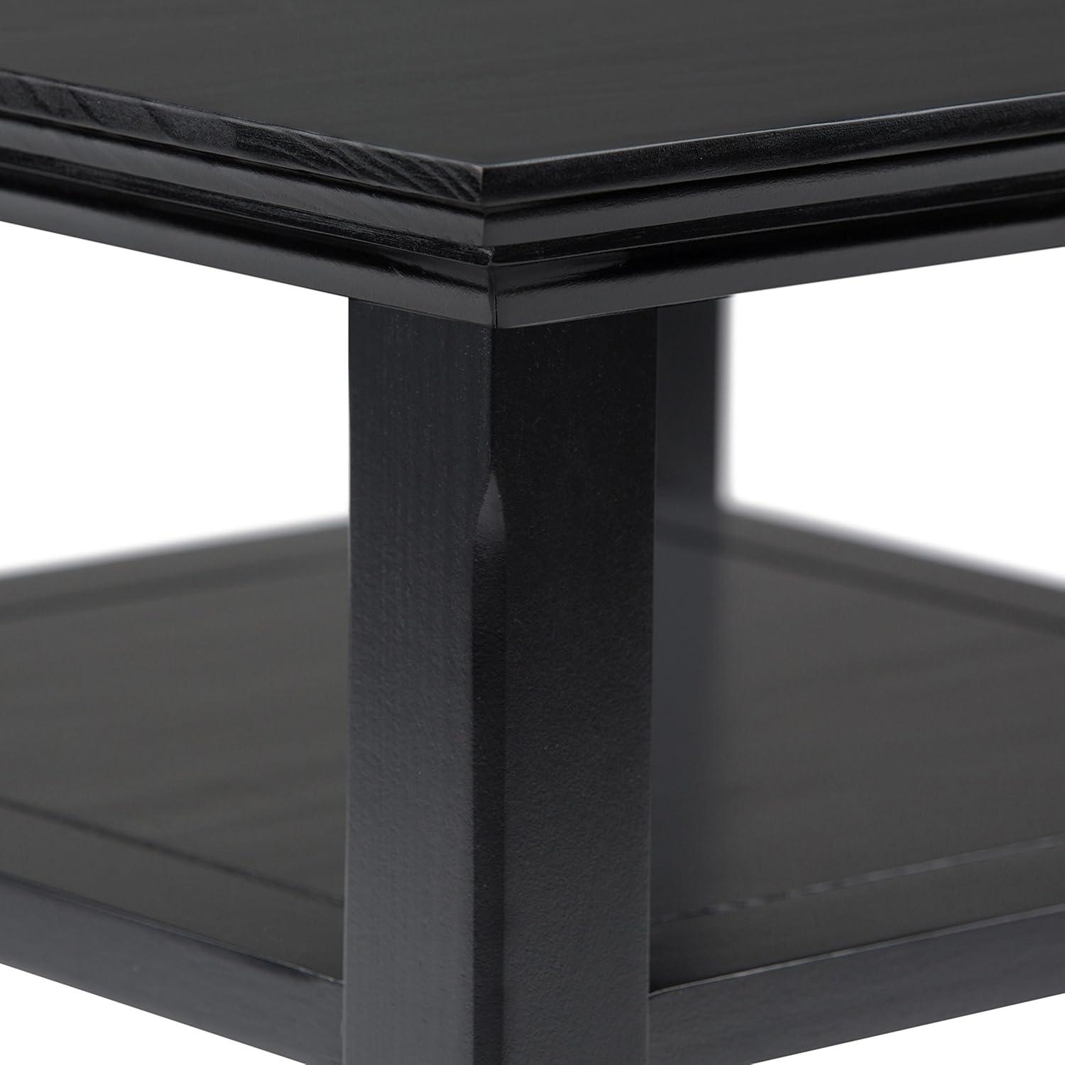 Lark Manor™ Solid Wood Transitional Table with Open Shelves