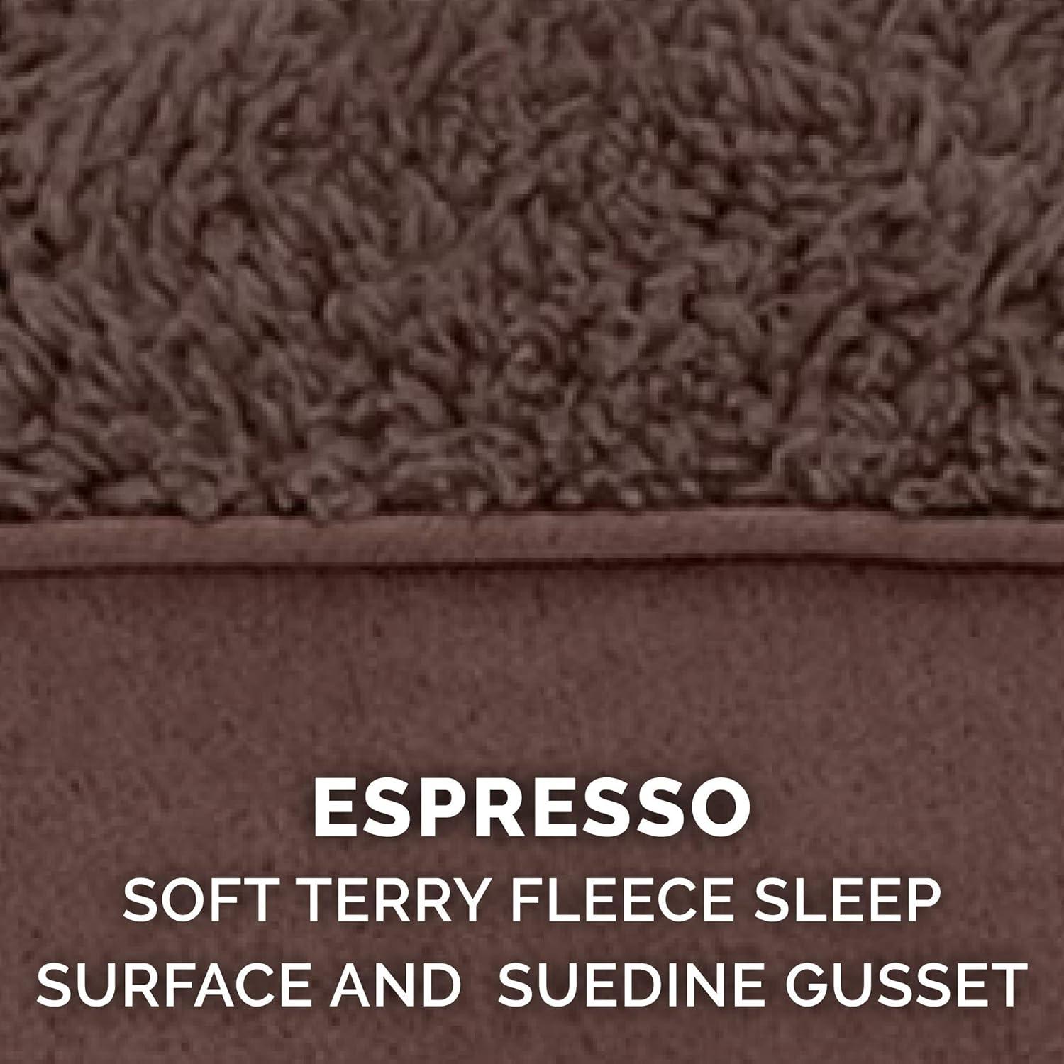 X-Large Orthopedic Chocolate Faux Fur Pet Bed