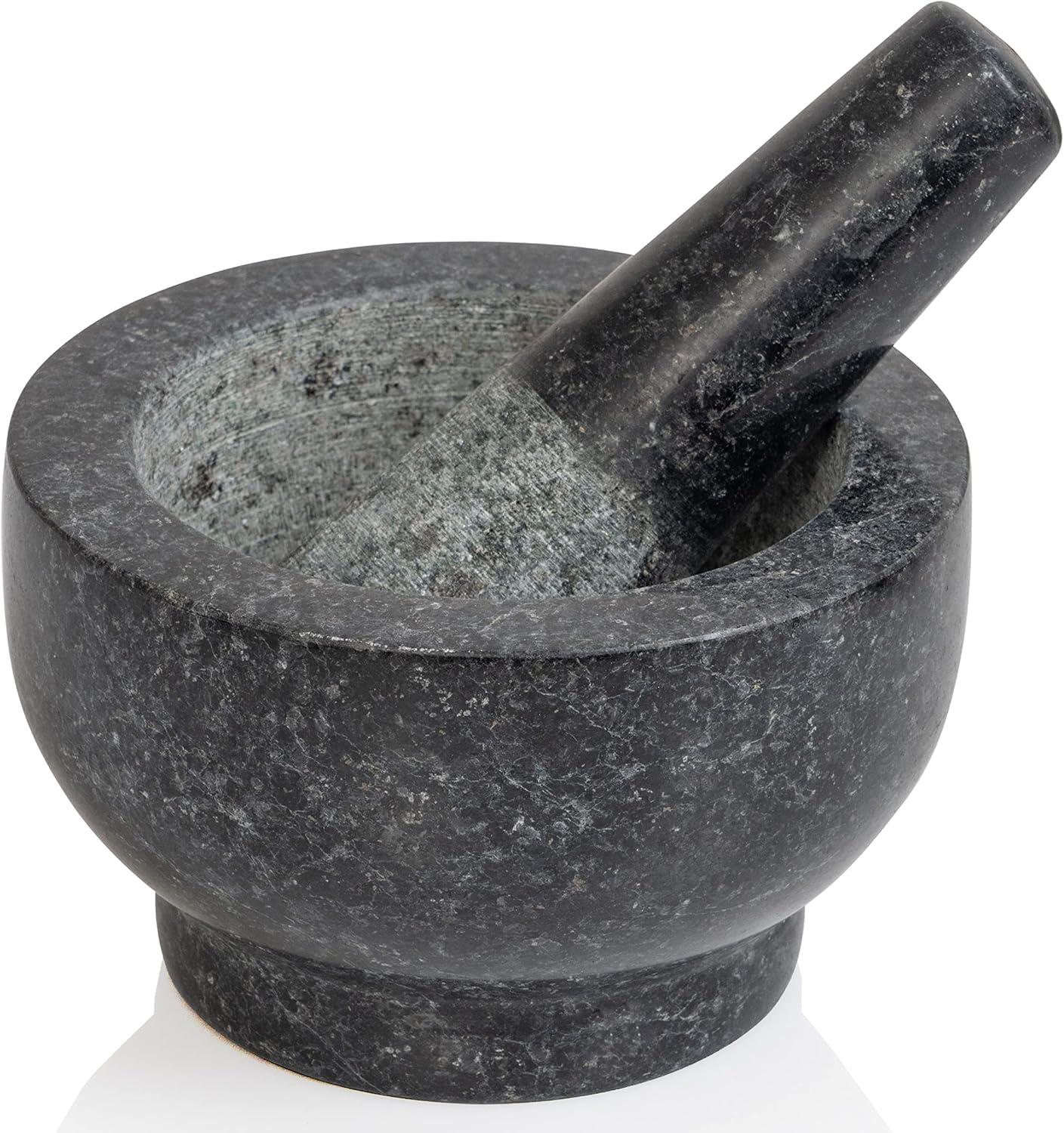 Maxam  5 in. Granite Mortar & Pestle