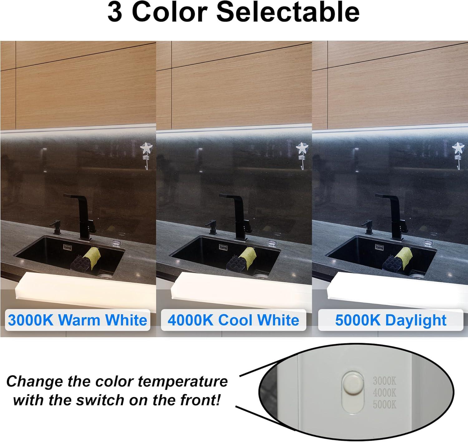 33 Inch LED Under Cabinet Lighting - Selectable Color 3000K/4000K/5000K - 1300Lumens