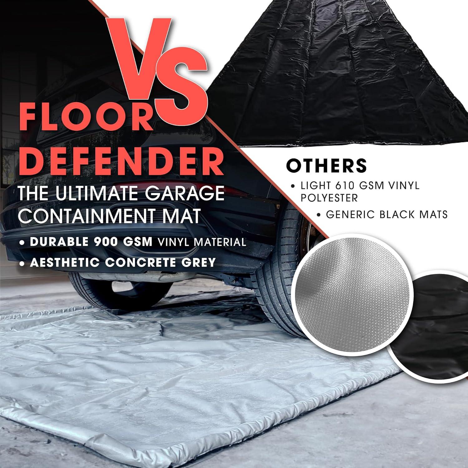 Heavy Duty Gray Garage Floor Containment Mat for Trucks