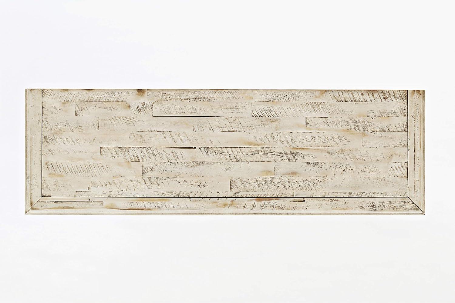 Jofran Rustic Shores 48" Coastal Distressed Acacia Four-Door Accent Cabinet