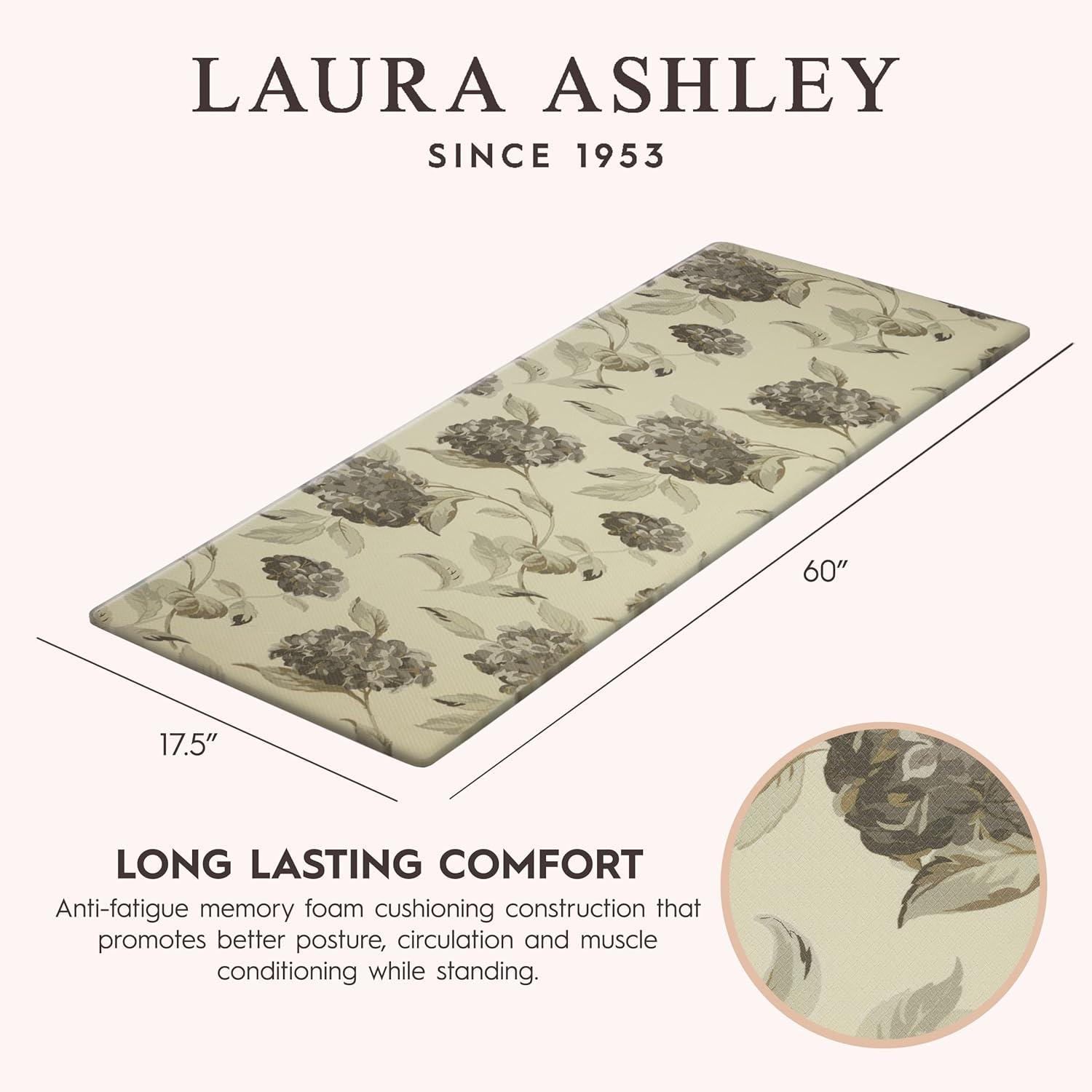 Laura Ashley Hydrangea Anti-Fatigue Wellness Mat