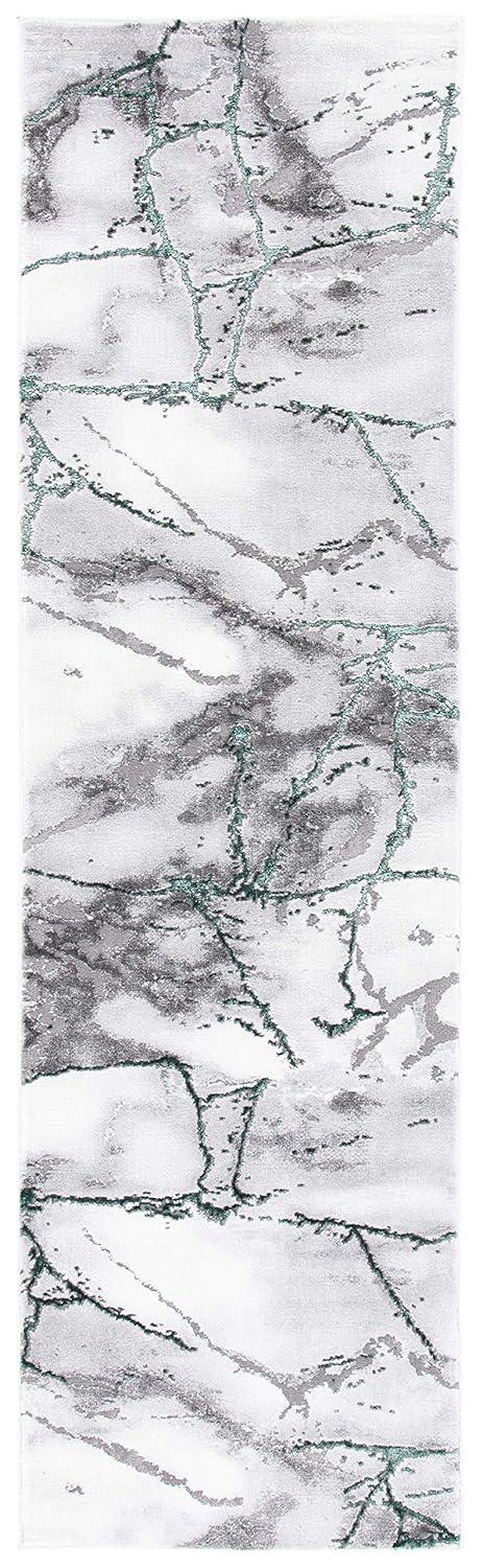 Craft CFT877 Loomed Indoor Runner Rug - Grey/Green - 2'3"x8' - Safavieh