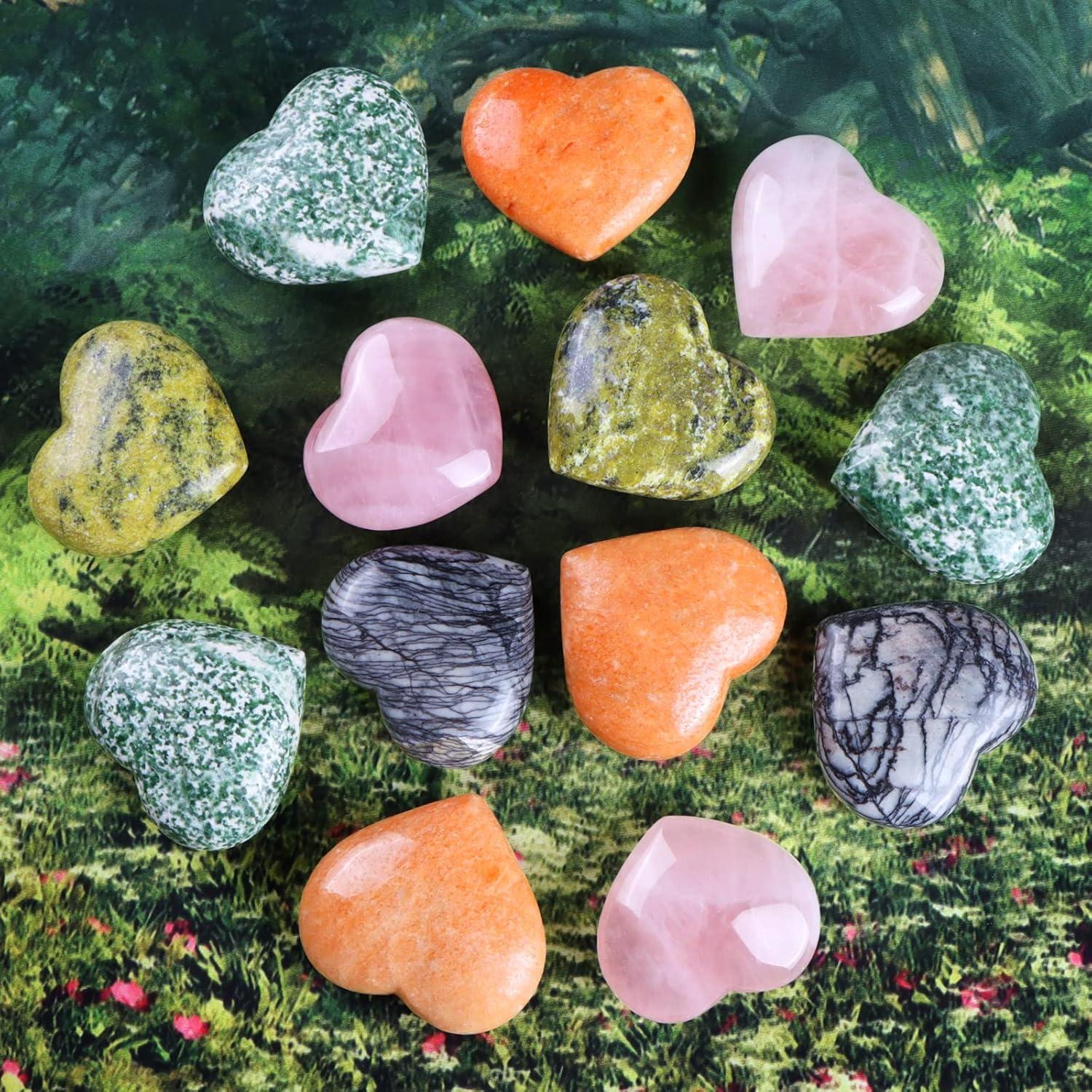 9Dzine Rose Quartz Crystal Heart for Home Decor Items 40-60 Gm | Crystal Heart Stone for Healing Meditation | Heart for Friendship Couple Gifts for Women