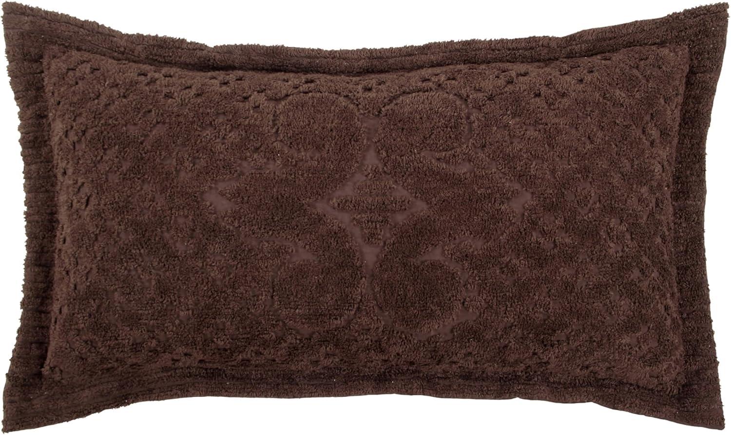 Better Trends Ashton Collection Chenille Bedspread Set, 100% Cotton Machine Washable Bedding Set, Soft & Breathable Medallion Design Coverlet with Sham, Luxurious All Season Comfort