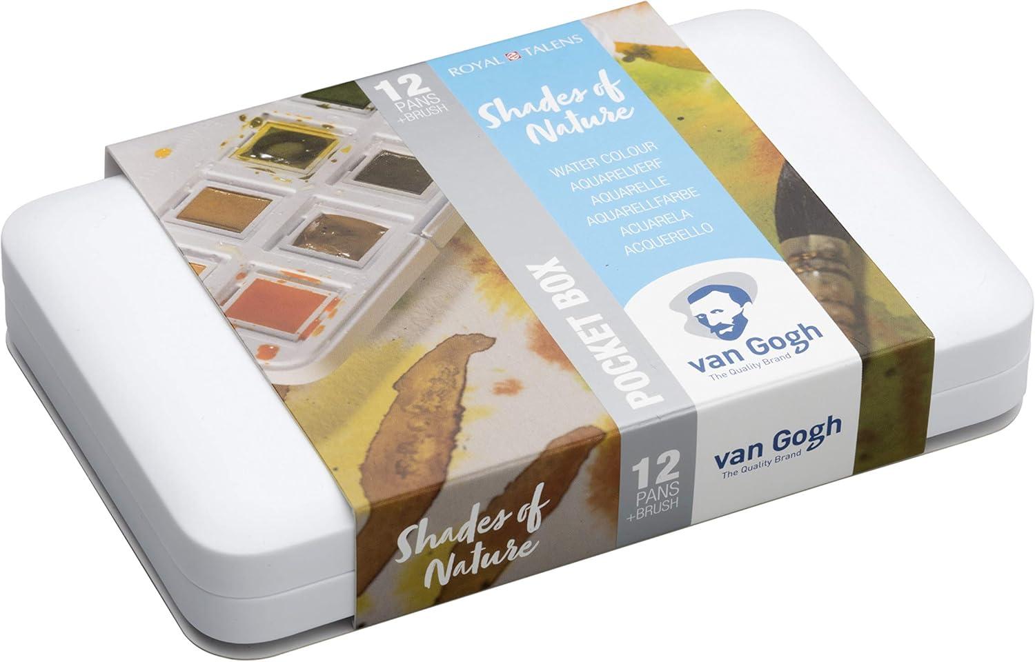 Van Gogh Watercolor Pan Set, 12-Colors, Shades of Nature