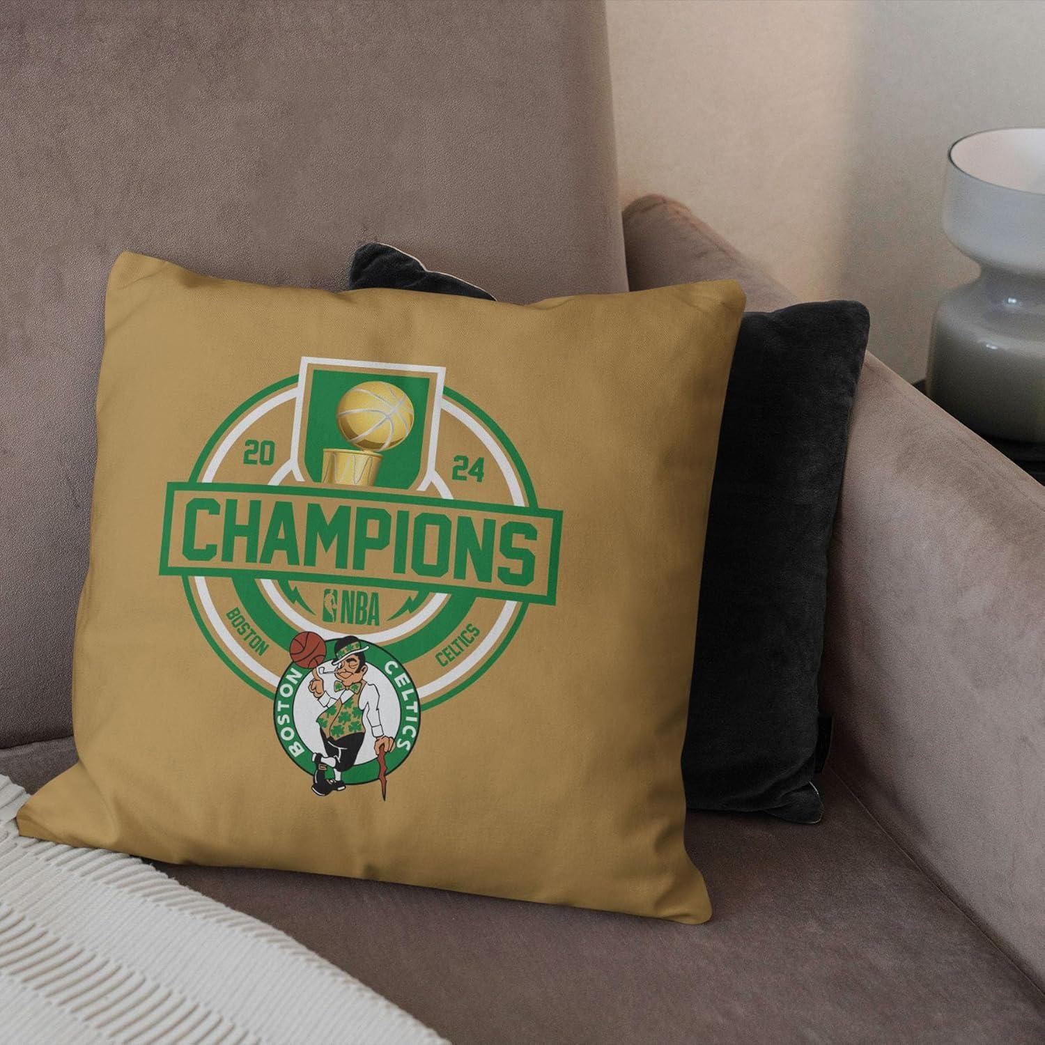 The Northwest Group Boston Celtics 2024 NBA Finals Champions 18" x 18" Two For One Throw Pillow