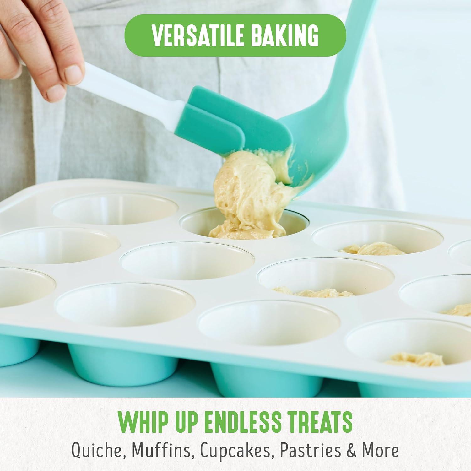 GreenLife Ceramic Nonstick Muffin Pan | Turquoise