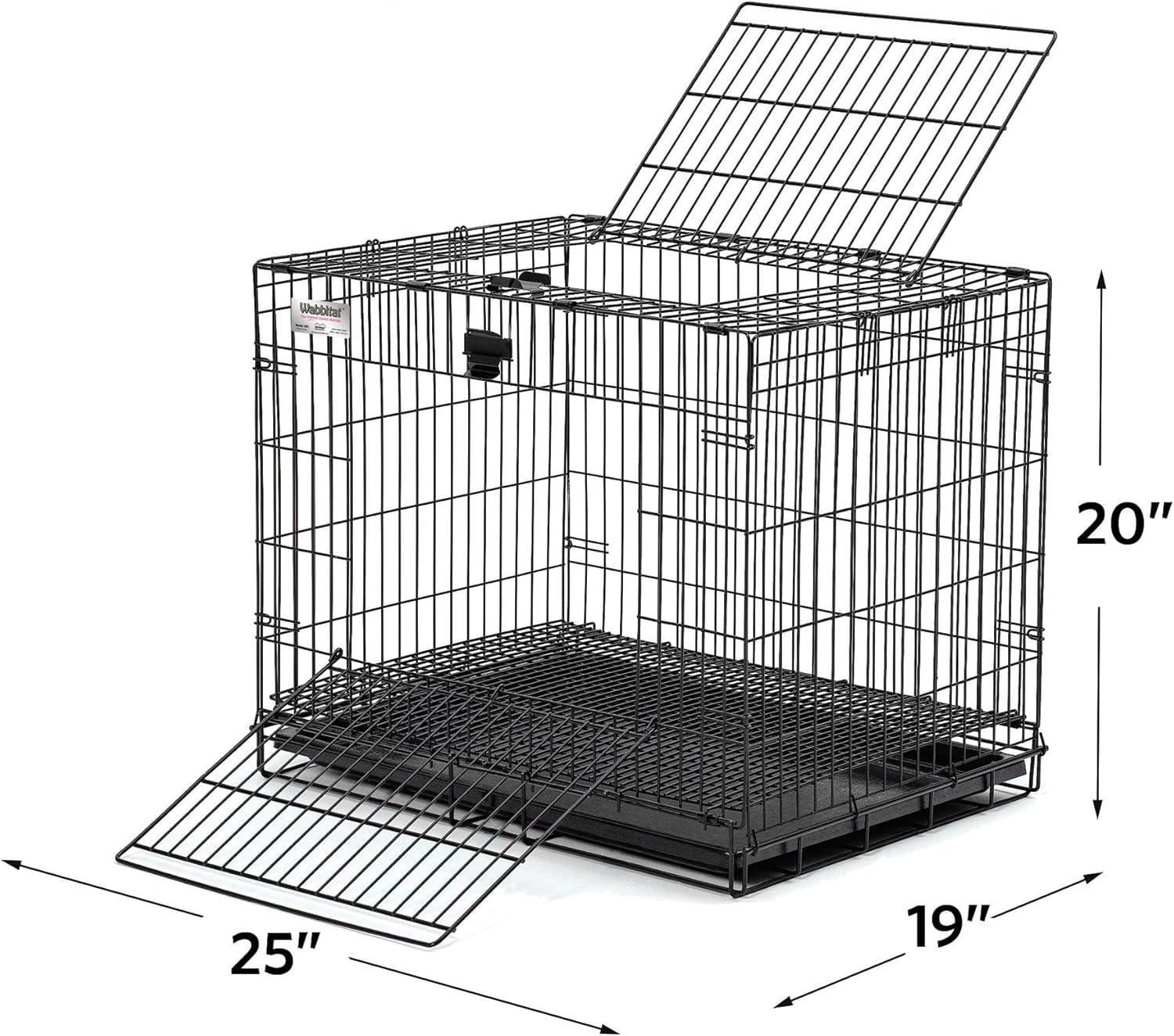 Midwest 25" Black Wire Rabbit Cage with Slide-Out Pan