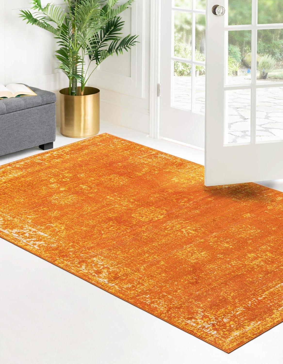 Unique Loom 8' 0 x 10' 0 Sofia Casino Orange Area Rug
