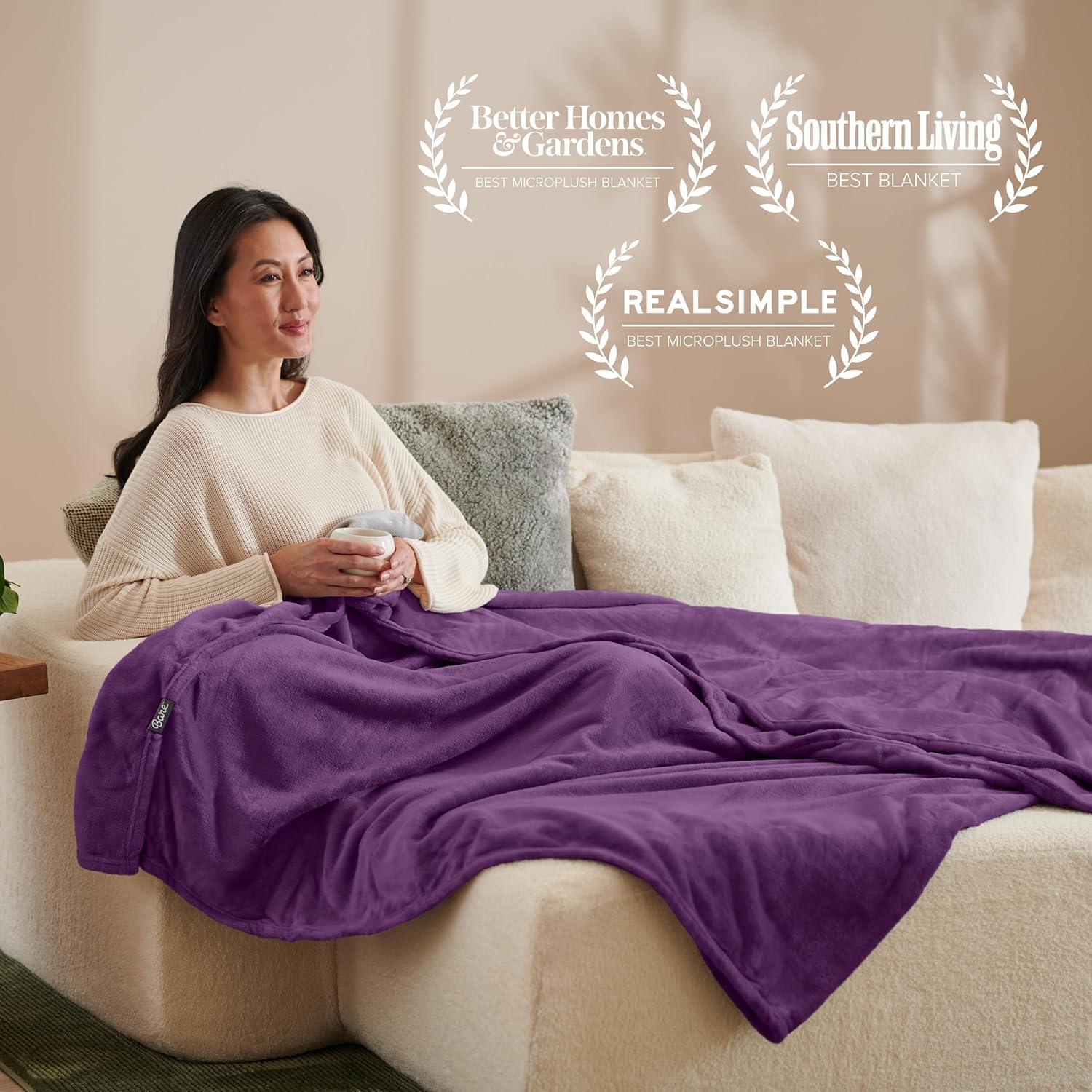 Bare Home Bare Home Microplush Fleece Blanket - Fuzzy, Warm, Bed/Throw Blanket