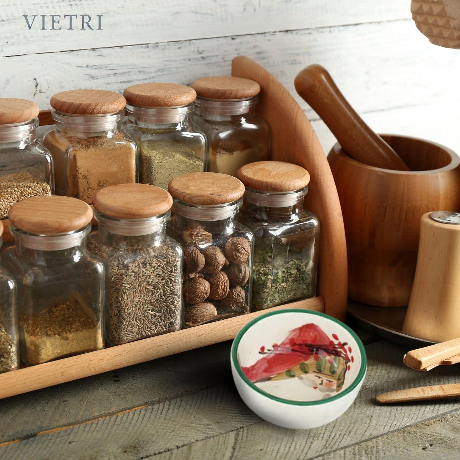 Old St. Nick Assorted Christmas Earthenware Condiment Bowls, Set of 4