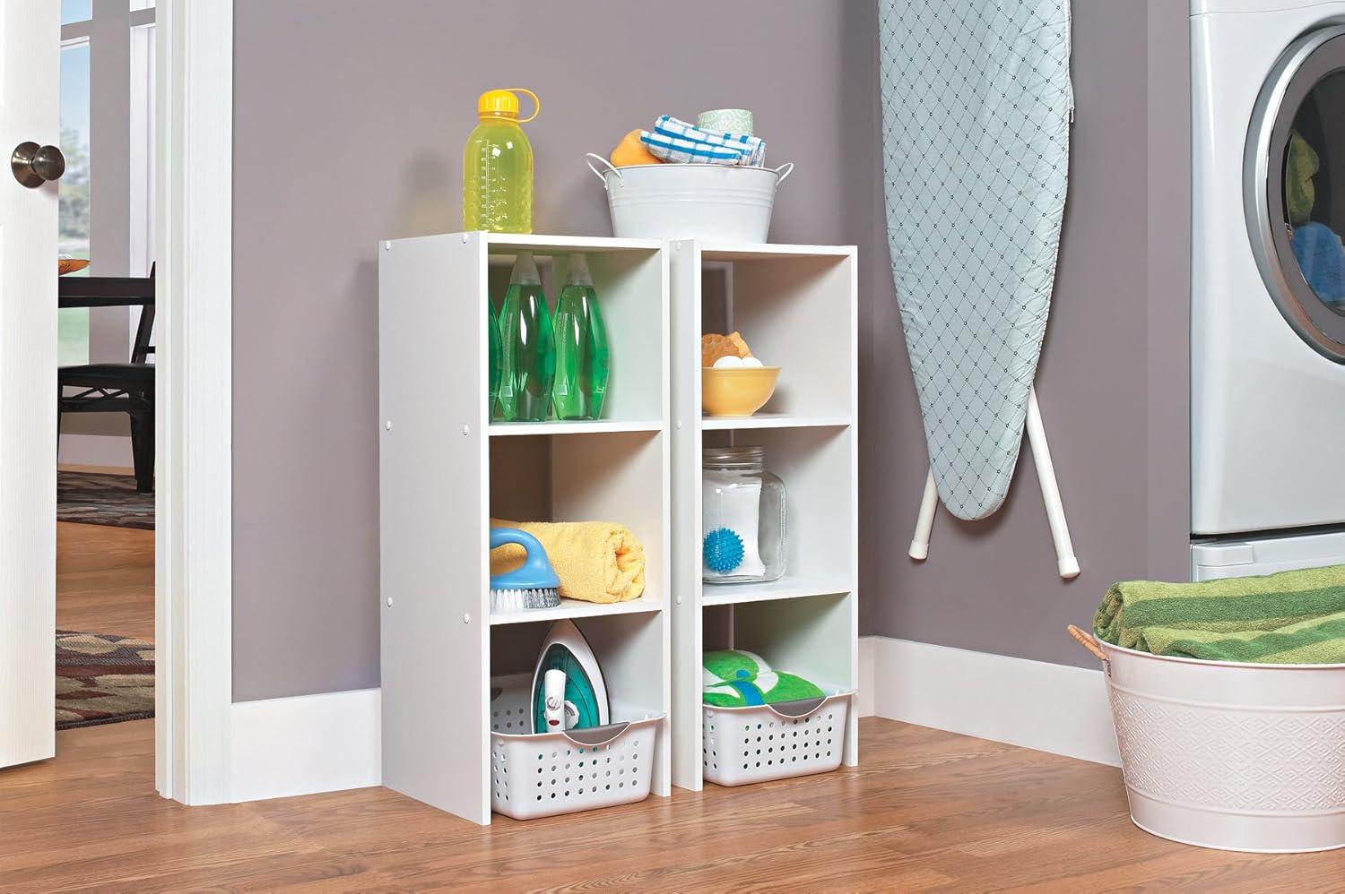 ClosetMaid 8952 Vertical Organizer, Stackable 31 Inch Cubical Storage, Open Shelving Unit for Playrooms or Home Offices, White