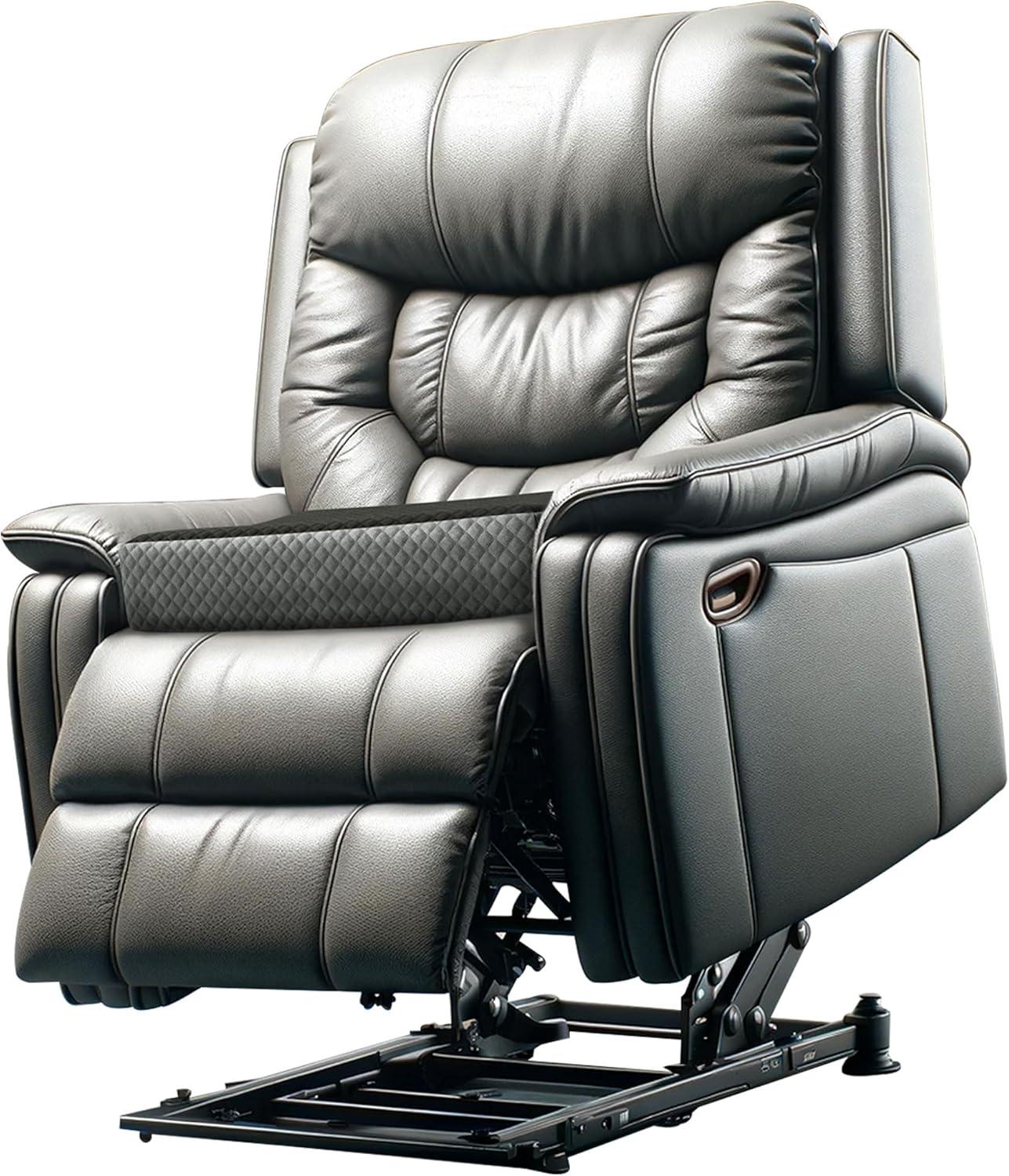 K?lbs Extra Large Recliner Cushion | Chic 2 Tone Velvet Cover | Memory Foam Seat Cushion 5 inch Thick 20" x 20" Extra Large Chair Cushion