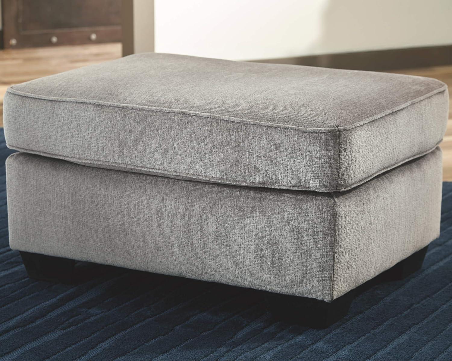 Signature Design by Ashley Contemporary Altari Ottoman Chenille Alloy