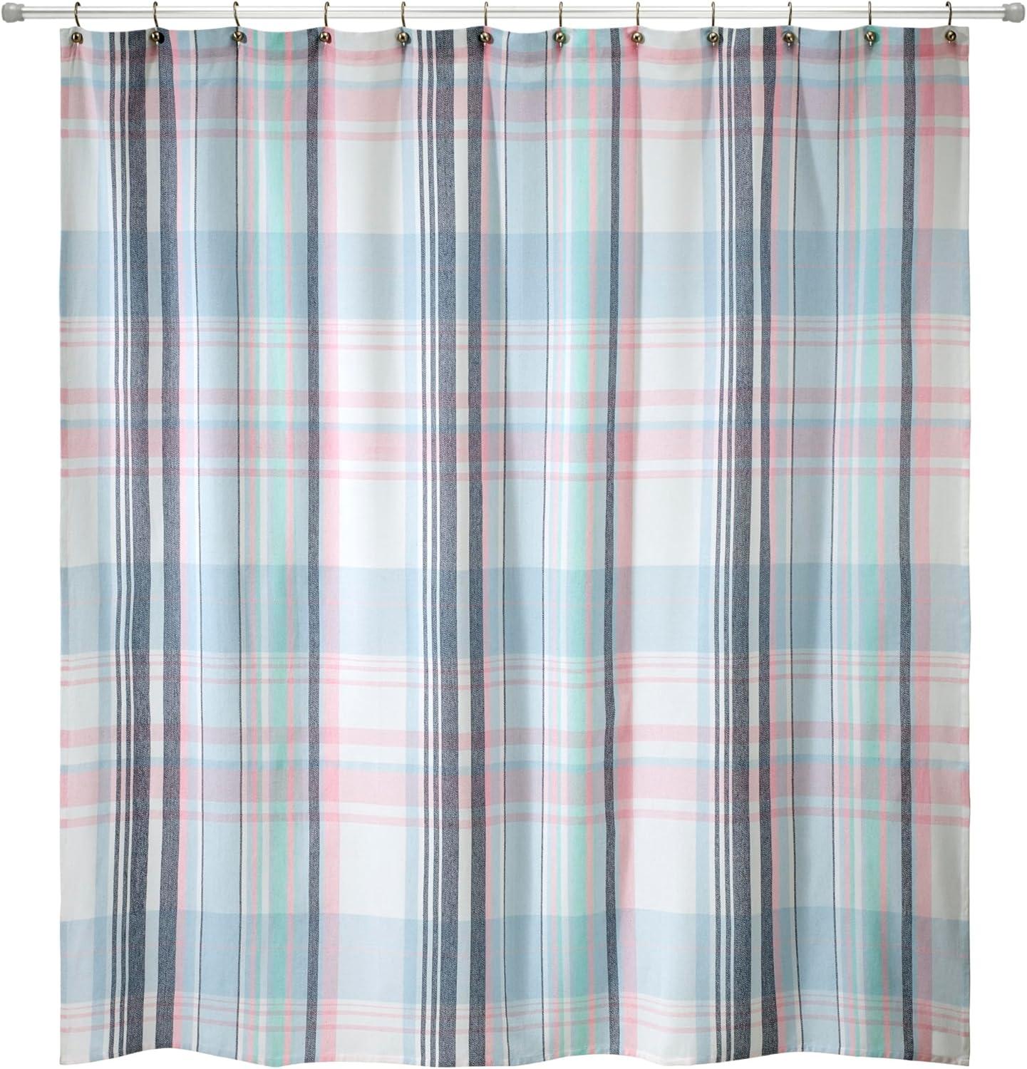 Izod Heritage Plaid Checkered Shower Curtain