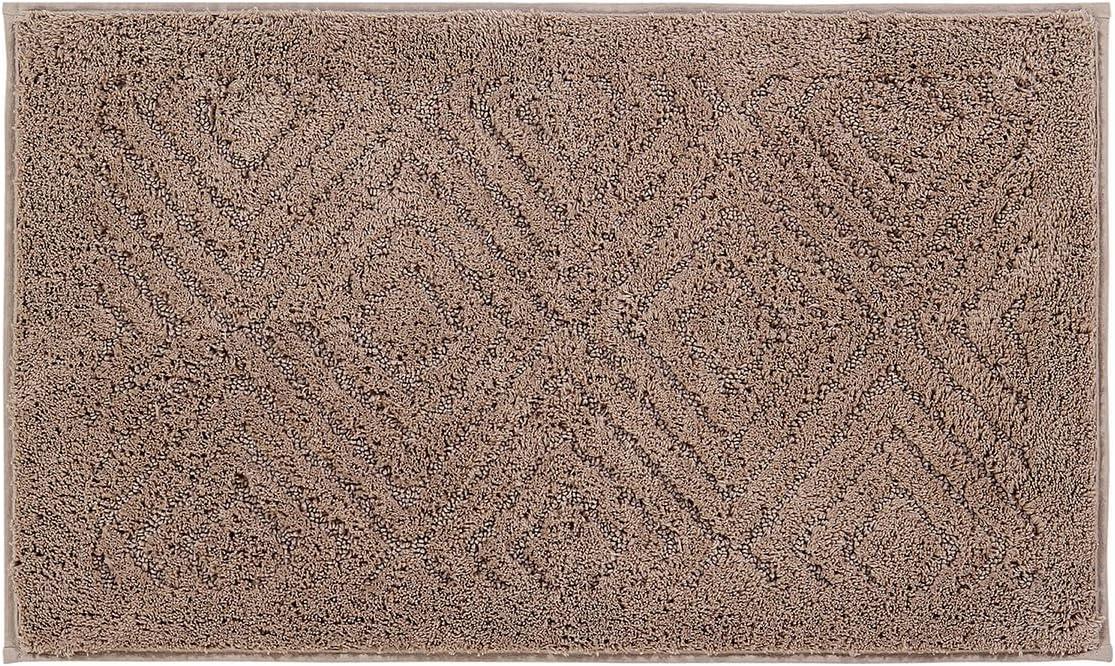 Trier Collection 100 % Cotton Diamond Pattern Tufted Bath Rug - Better Trends